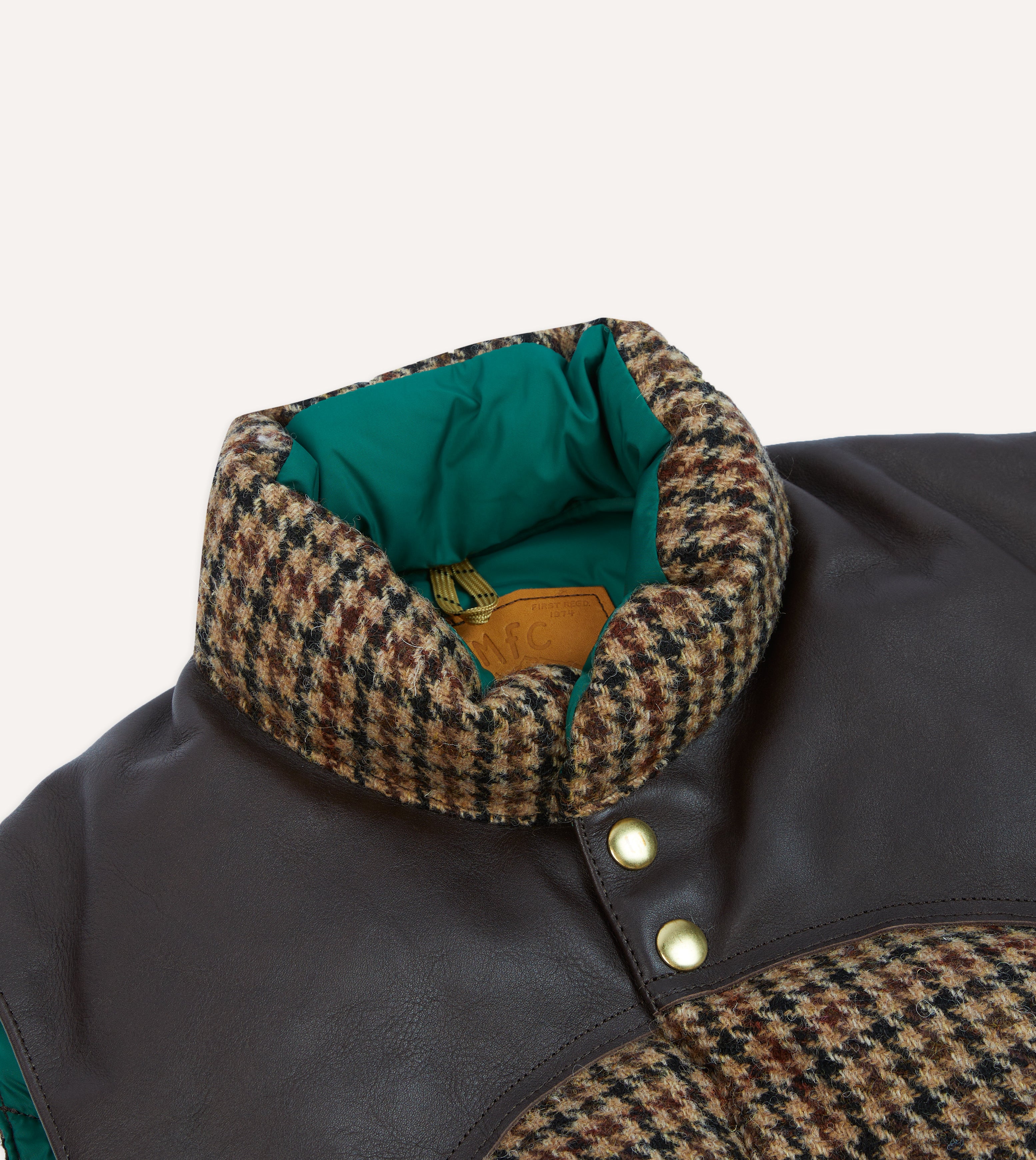 Rocky Mountain Featherbed Drake's Houndstooth Check Harris Tweed Christy Down Vest - Warm Winter Layering for Outdoor Adventures & Casual Style