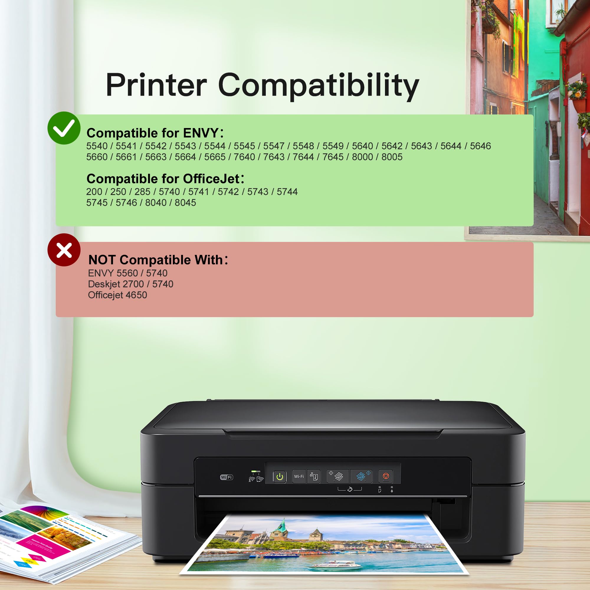 HP 62XL Ink Cartridges - Black & Color 2-Pack Replacement for HP Envy 5540, 5549, 5640, 5660, 7640, 7645 & OfficeJet 250, 200, 5740, 5741, 8040 Printers | High-Quality Printer Ink for Home & Office Use