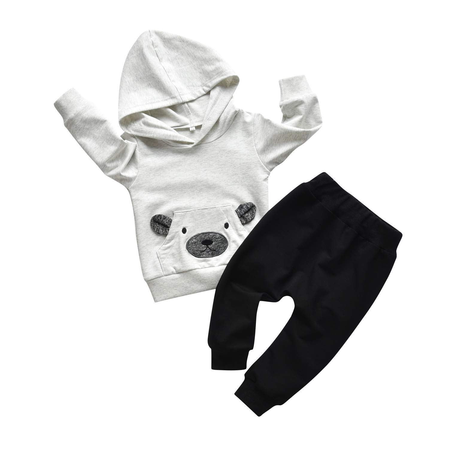 Adorable Animal Print Baby Boy Clothes Set - Soft Long Sleeve Hoodie & Pants Outfit for Toddlers & Infants | Perfect for Playdates, Family Photos & Everyday Comfort