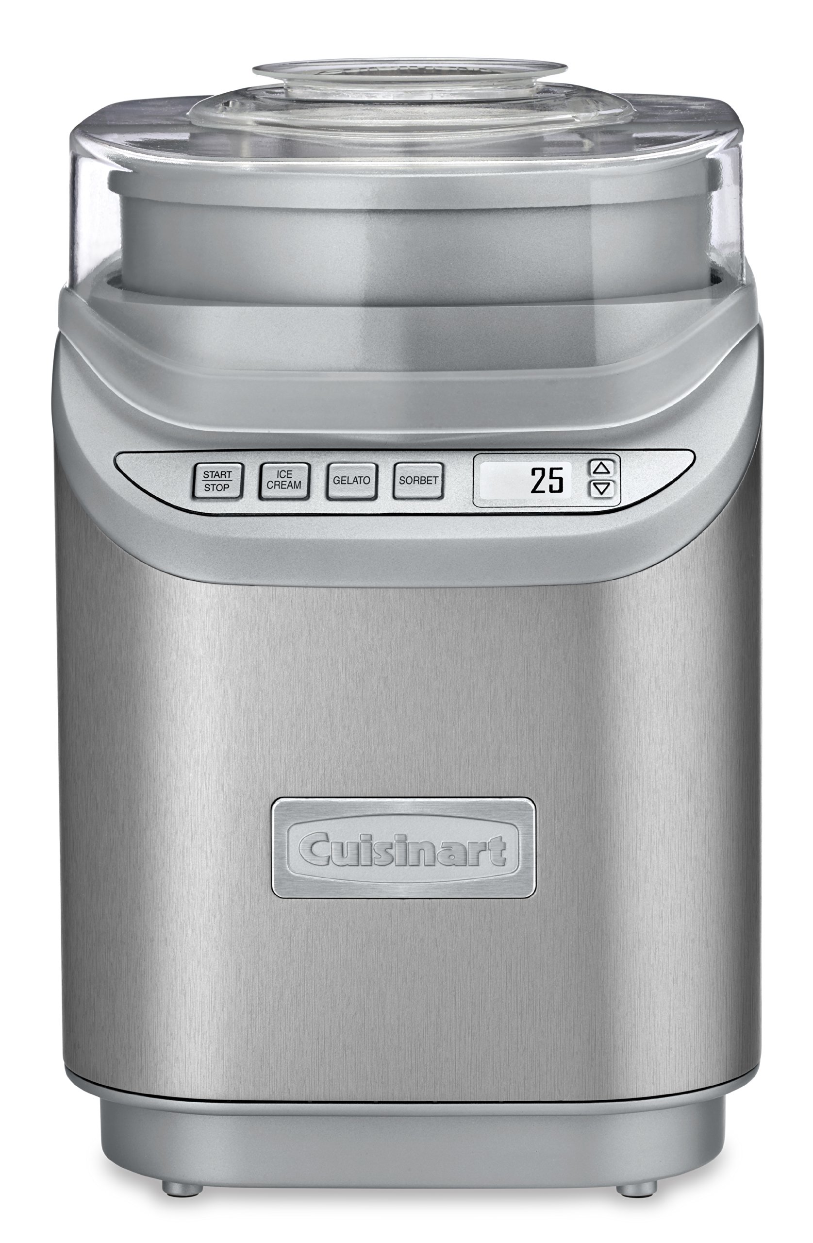 Cuisinart ICE-70C 2-Quart Ice Cream Maker Machine for Frozen Yogurt, Gelato & Sorbet with LCD Screen & Timer - Perfect for Home Desserts, Parties & Summer Treats (Silver)