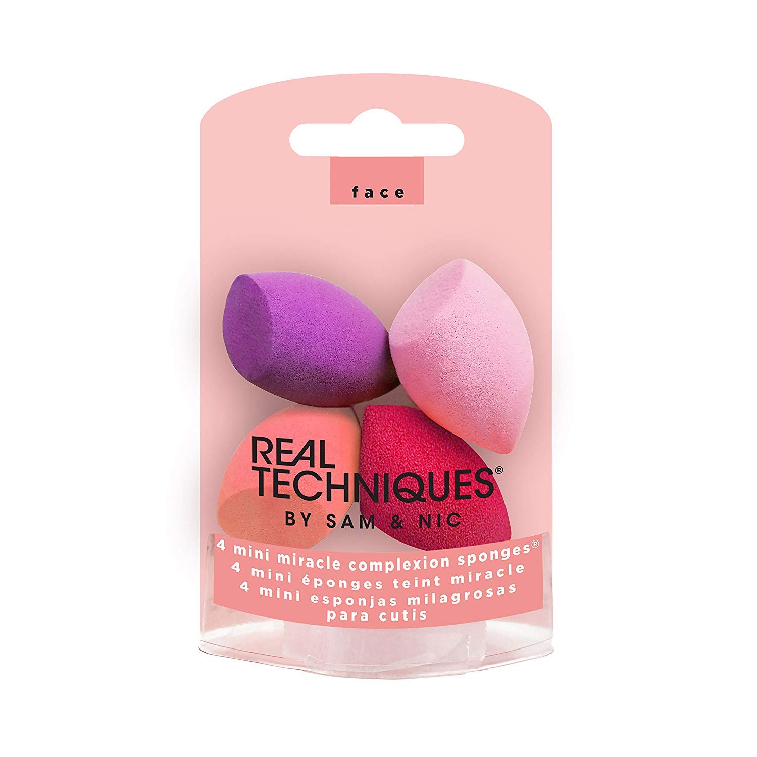 REAL TECHNIQUES Mini Miracle Complexion Sponge Set of 4 - Latex-Free Makeup Blender for Flawless Foundation & Concealer Application | Perfect for Travel, Everyday Makeup & Professional Use
