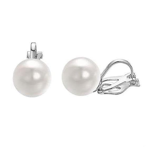 White Pearl-Ear Clip Set