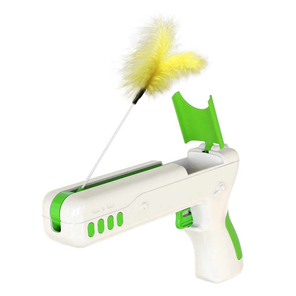 TUJAH Interactive Cat Toy with Feather & Ball - Fun Teaser Wand for Kittens, Puppies & Small Dogs | Great for Playtime, Exercise & Bonding with Your Pet