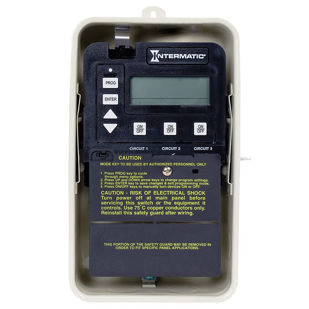 Intermatic PE153 24-Hour Digital Timer for Pools & Spas - Multi-Circuit Programmable Control with LCD Display, Countdown & Freeze Protection | Perfect for Automated Pool Maintenance, Energy Savings & Heater Safety