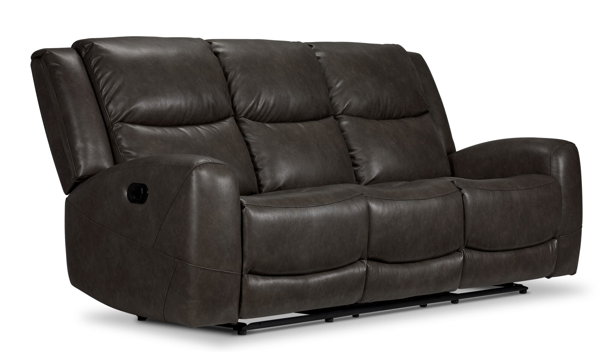 Copley Reclining Sofa and Loveseat Set in Slate Gray - Modern Living Room Furniture for Relaxation and Entertainment