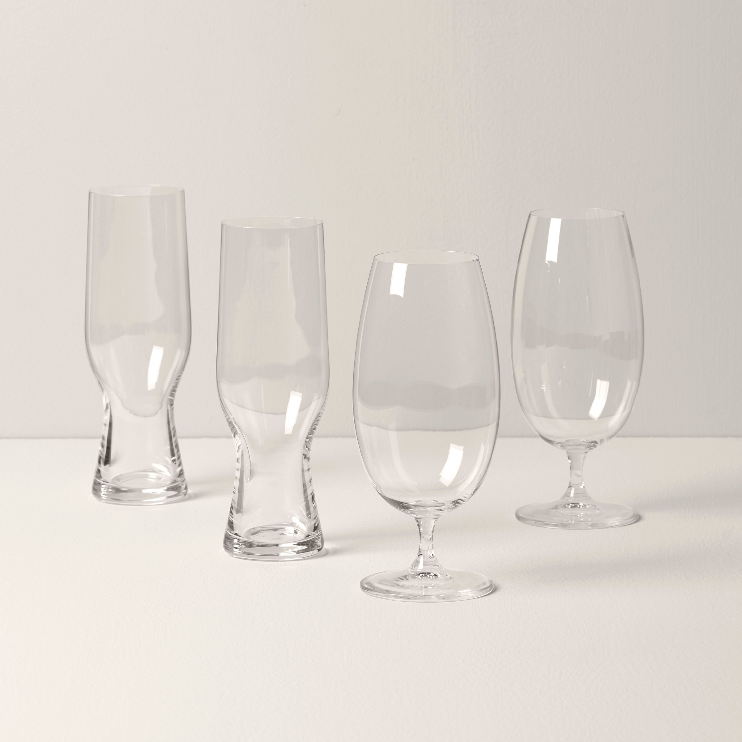 Premium Tuscany Classics Assorted Beer Glasses Set of 4 - 16oz Craft Beer Glasses for Lager, IPA, Ale & Stout - Perfect for Home Bars, Parties & Gifts