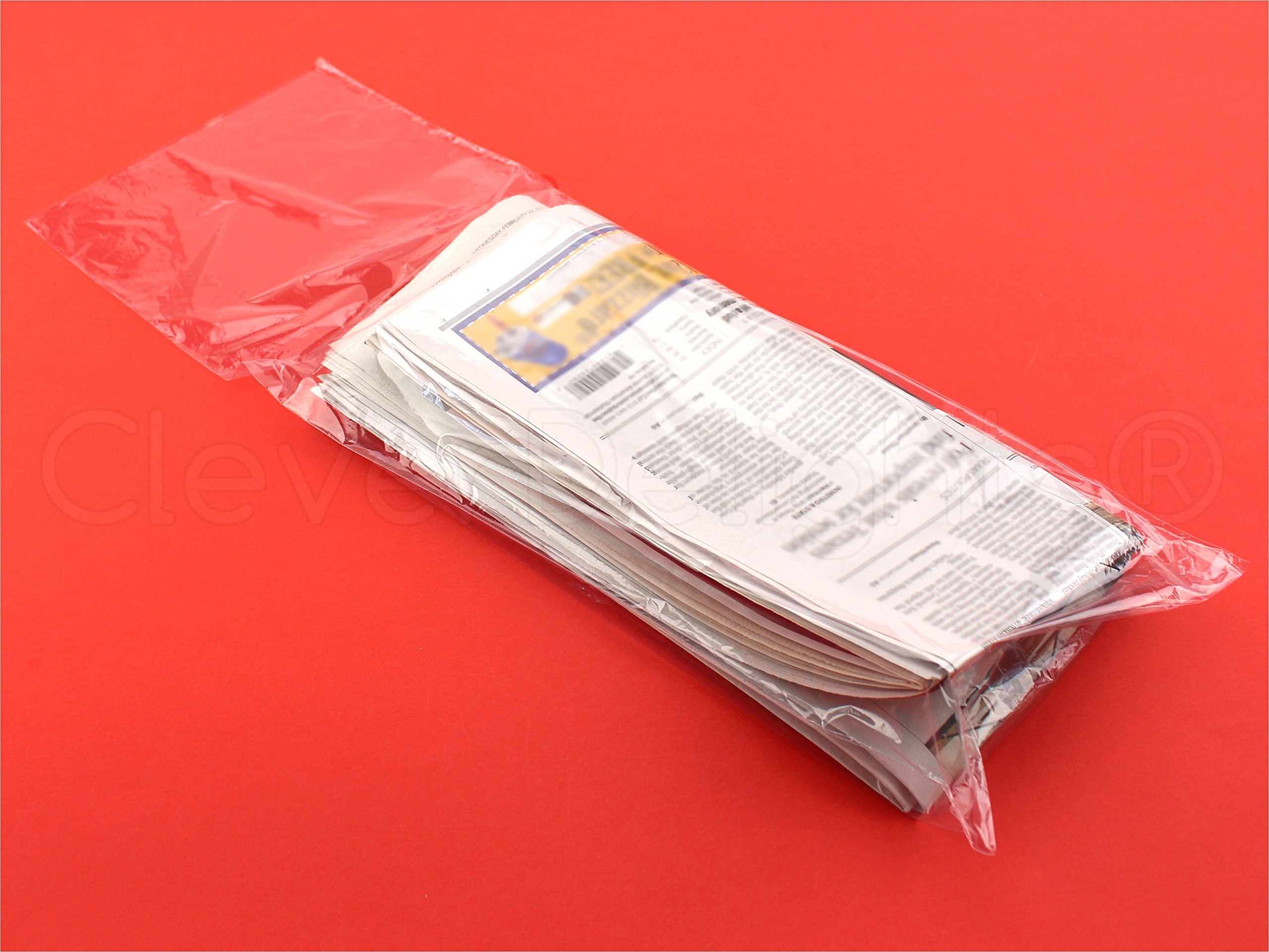 CleverDelights 500 Pack Clear Flat Plastic Newspaper Bags 7.5x21 Inches 0.8 Mil - Perfect for Newspaper Storage, Mailing, Craft Projects & Retail Packaging