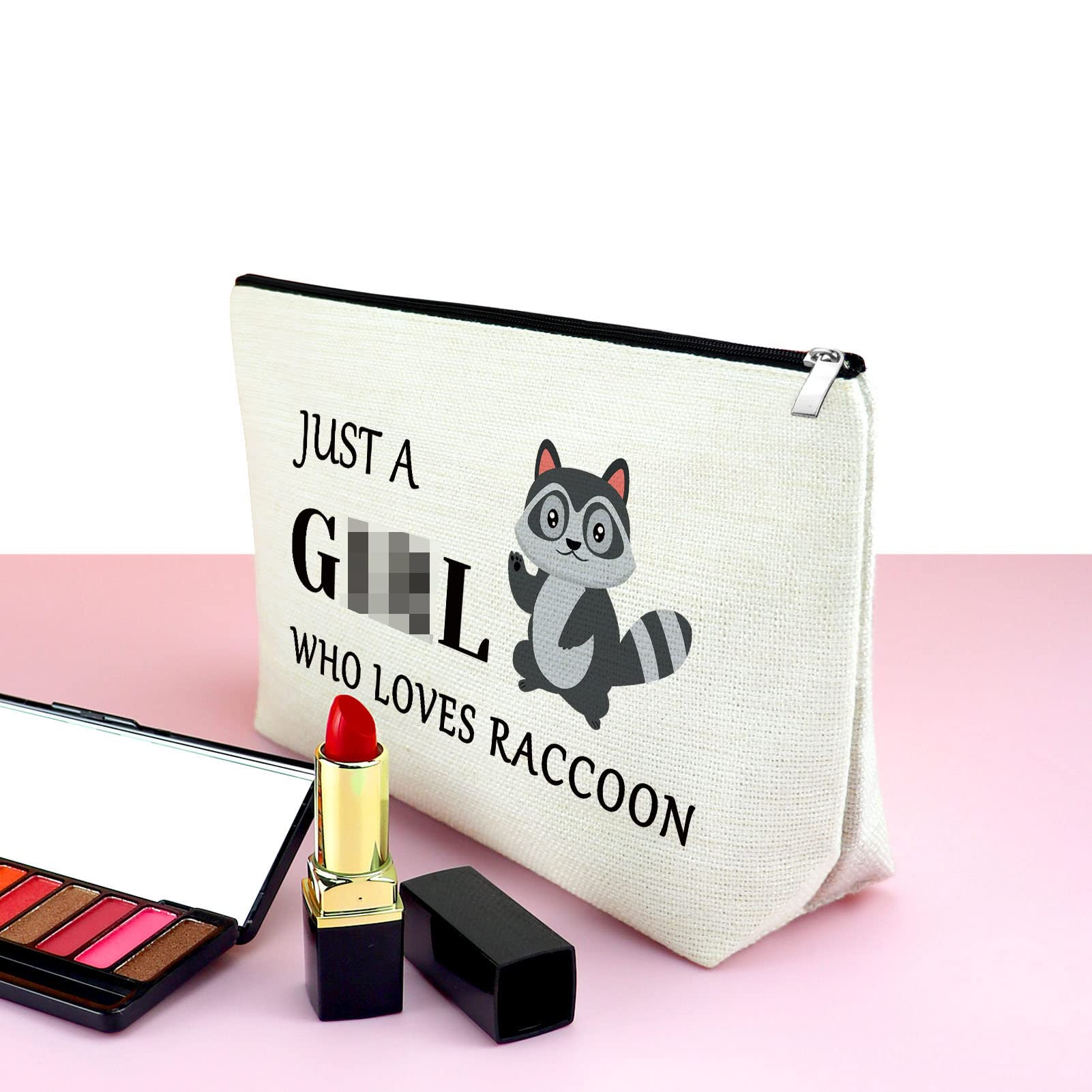 Stylish Raccoon Themed Makeup Bag - Perfect Animal Lover Gift for Women, Friends, Family & Daughters - Cute Cosmetic Pouch for Birthday Gifts - Ideal for Travel, Daily Use & Makeup Organization