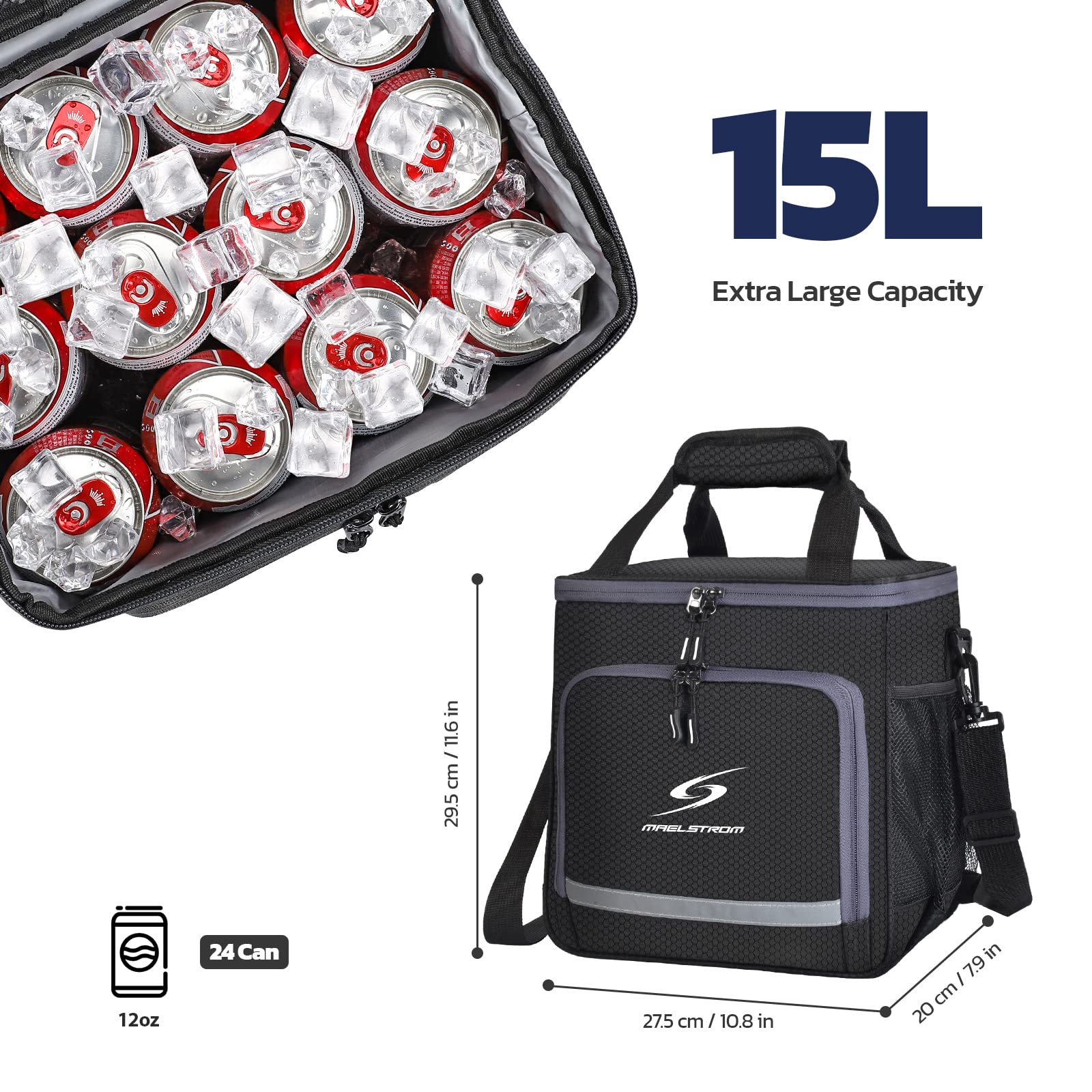 **Insulated Leakproof Lunch Box for Men & Women - Maelstrom Cooler Lunch Bag for Work, Office, School & Picnics**