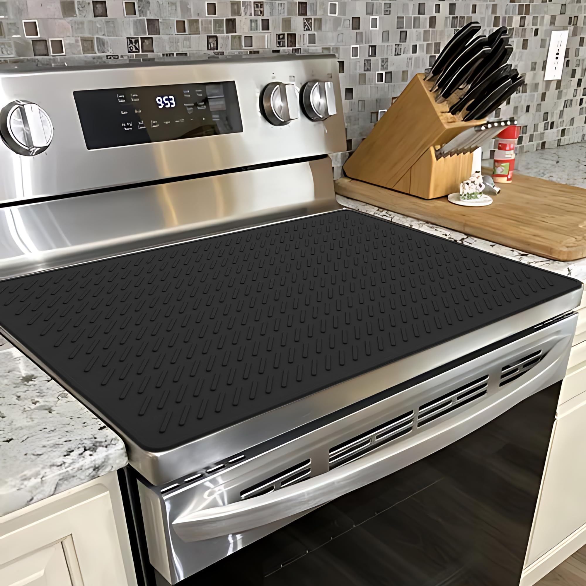 Heat Resistant Silicone Stove Cover Protector for Electric & Induction Cooktops - 28