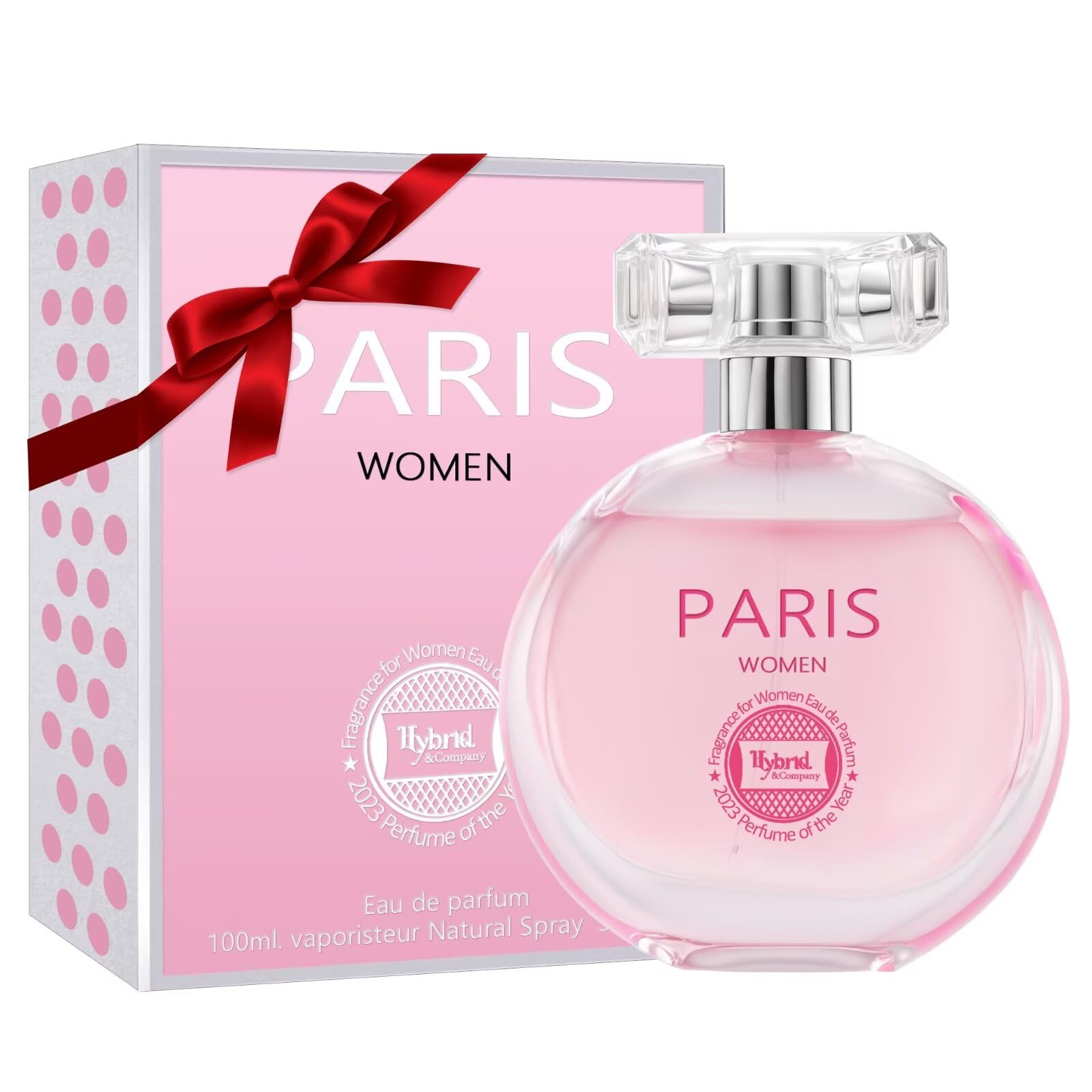 Hybrid & Company Paris Women's Romantic Sensual Perfume Eau de Parfum 3.4 Fl Oz - Long Lasting Floral Fragrance for Date Night, Evening Events & Special Occasions