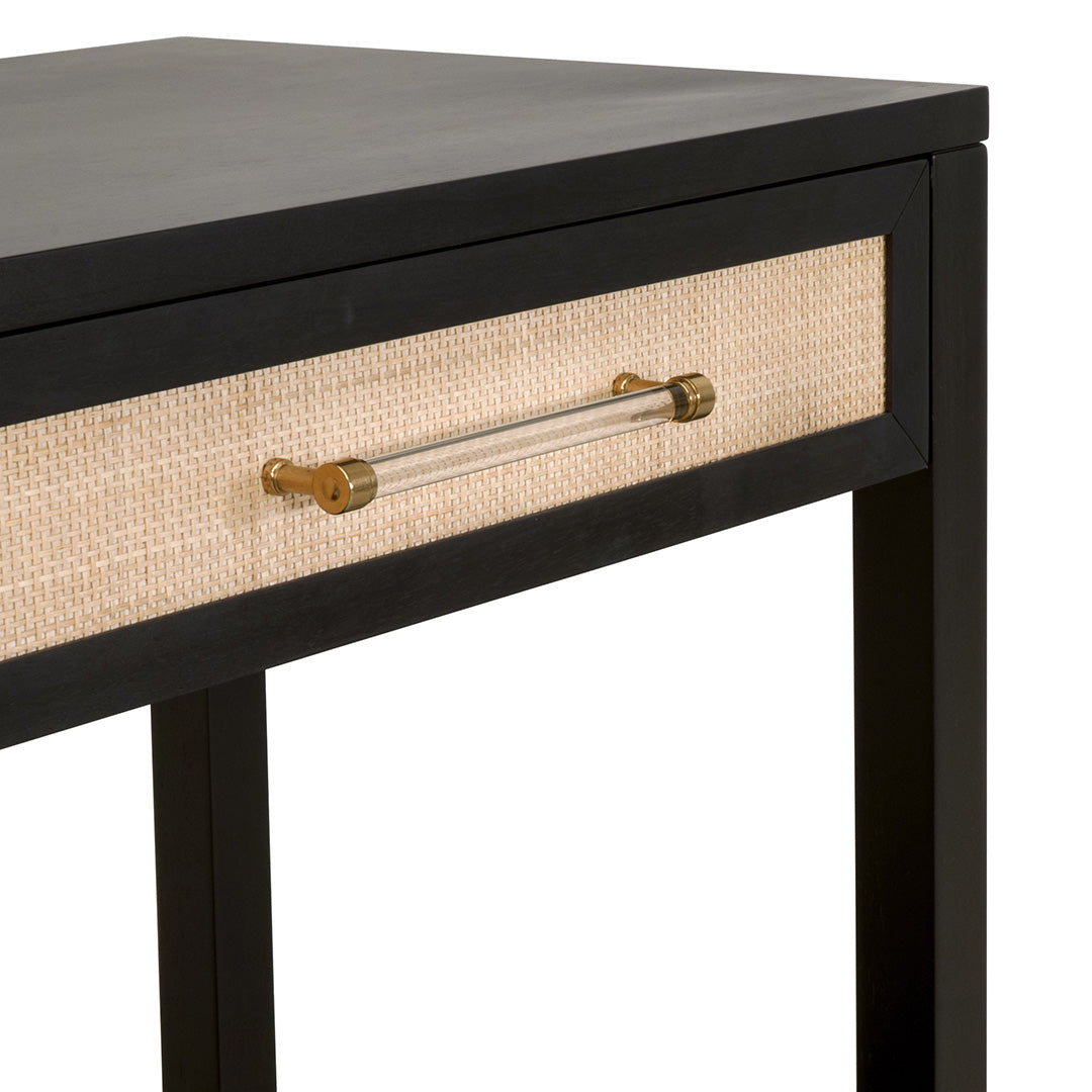 Modern Black Holland Console Table - Entryway Sofa Table, Hallway Accent Furniture for Living Room & Bedroom Decor