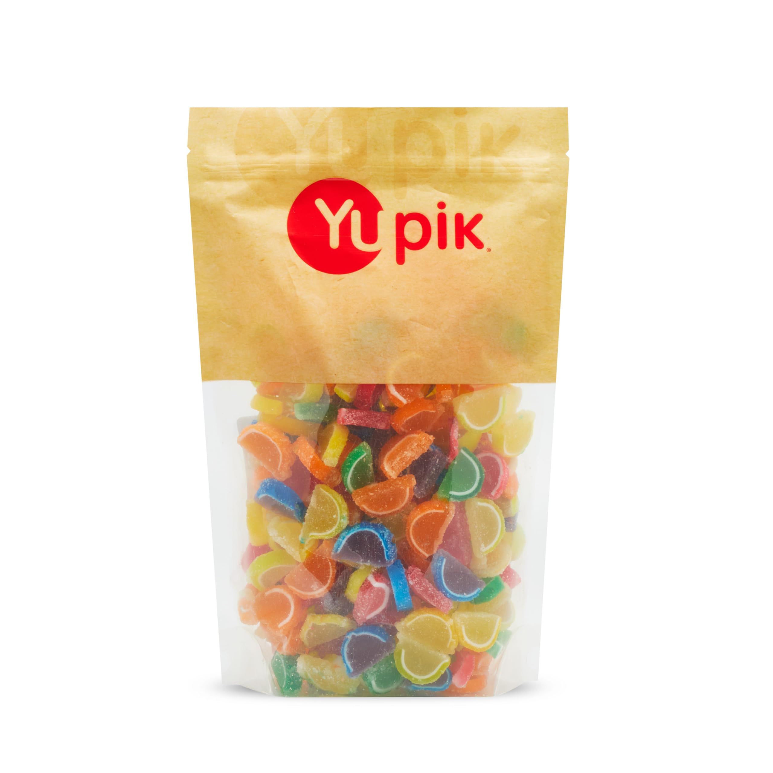 Yupik Mini Jelly Fruit Flavored Slices - 1kg Gluten-Free Colorful Candy | Soft & Chewy Fruity Snacks with Sugary Coating | Perfect for Halloween, Holidays & Party Favors | Great Gift Idea for Kids & Adults