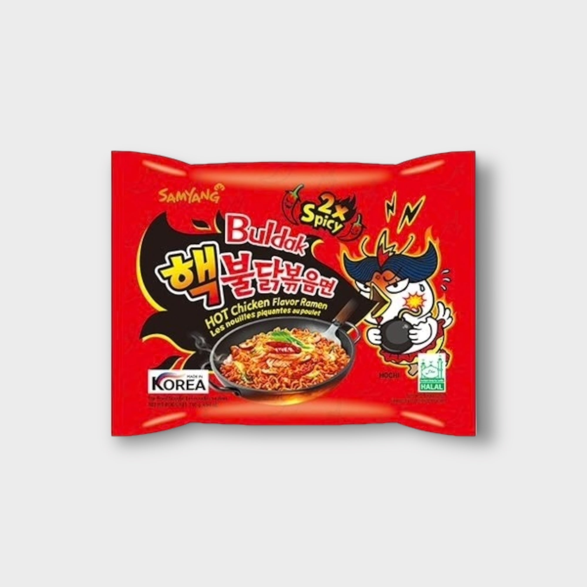 Buldak Spicy Hot Chicken Flavor Ramen Noodles - Korean Instant Ramen for Quick Meals & Snacks at Home or Office