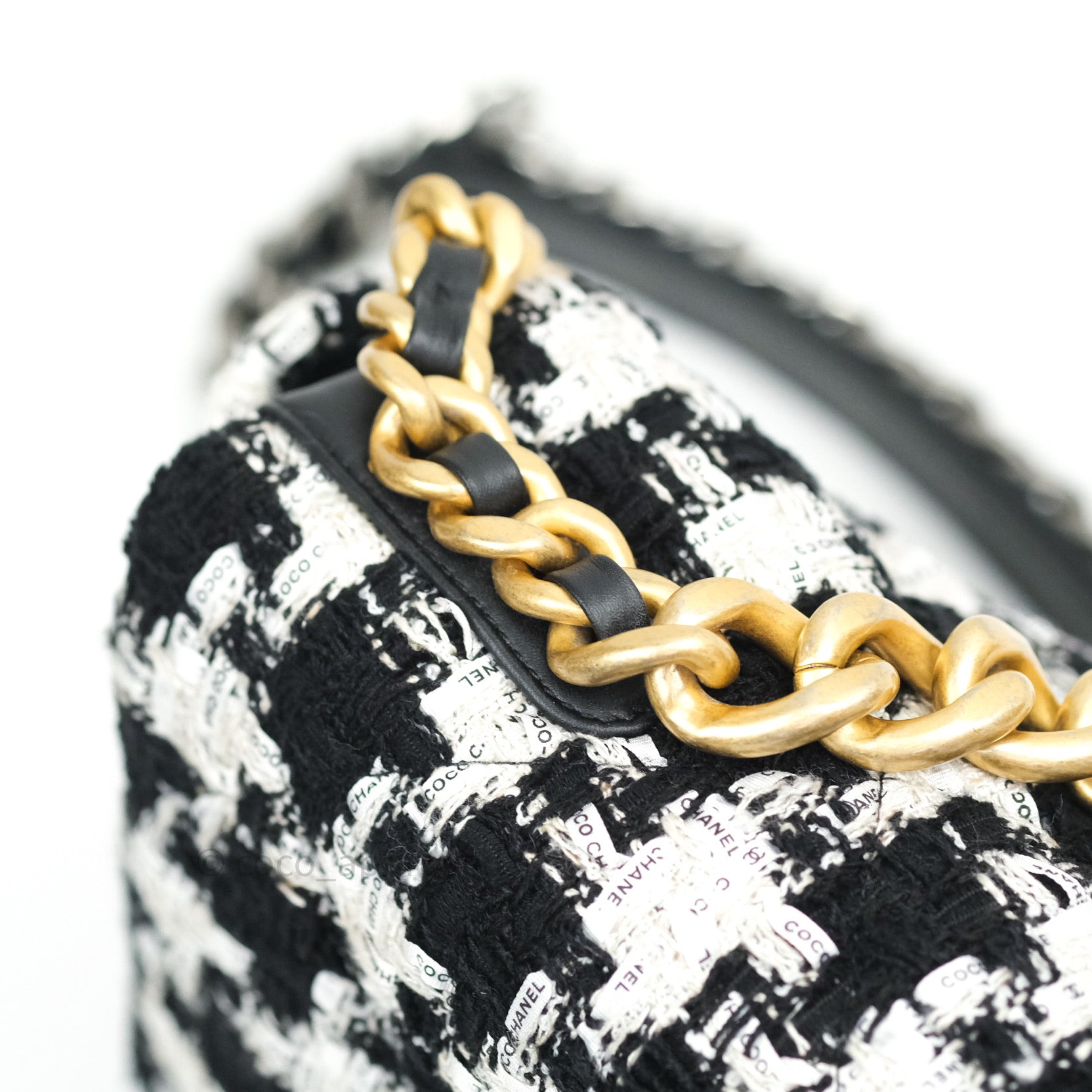 Chanel 19 Medium Flap Bag - White Tweed with Ribbon & Mixed Hardware - Luxury Designer Handbag for Women, Perfect for Parties, Weddings & Everyday Elegance