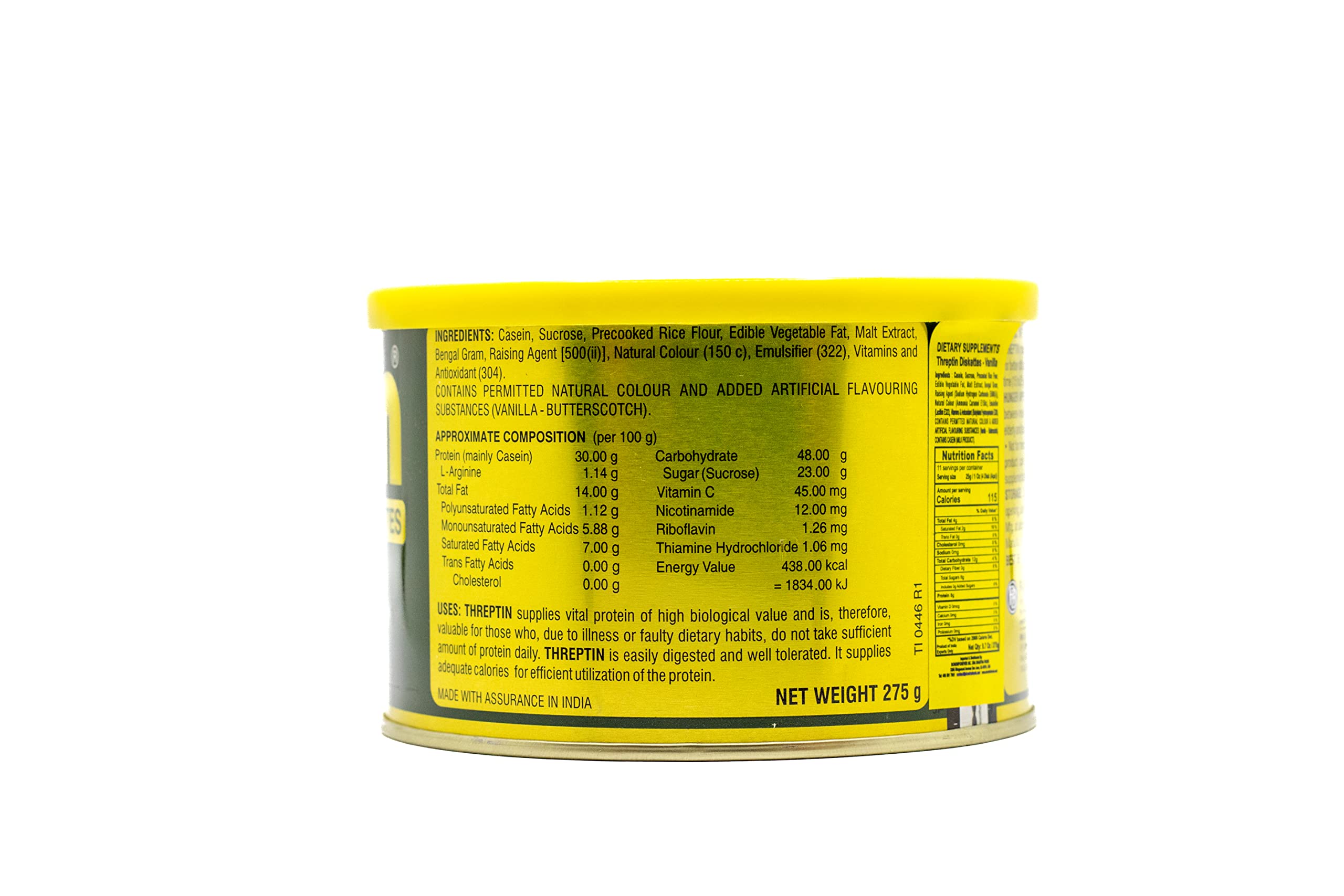 Threptin Diskettes High Protein Supplement - 12 Pack (275g Each) | Ideal for Muscle Recovery, Weight Gain & Energy Boost