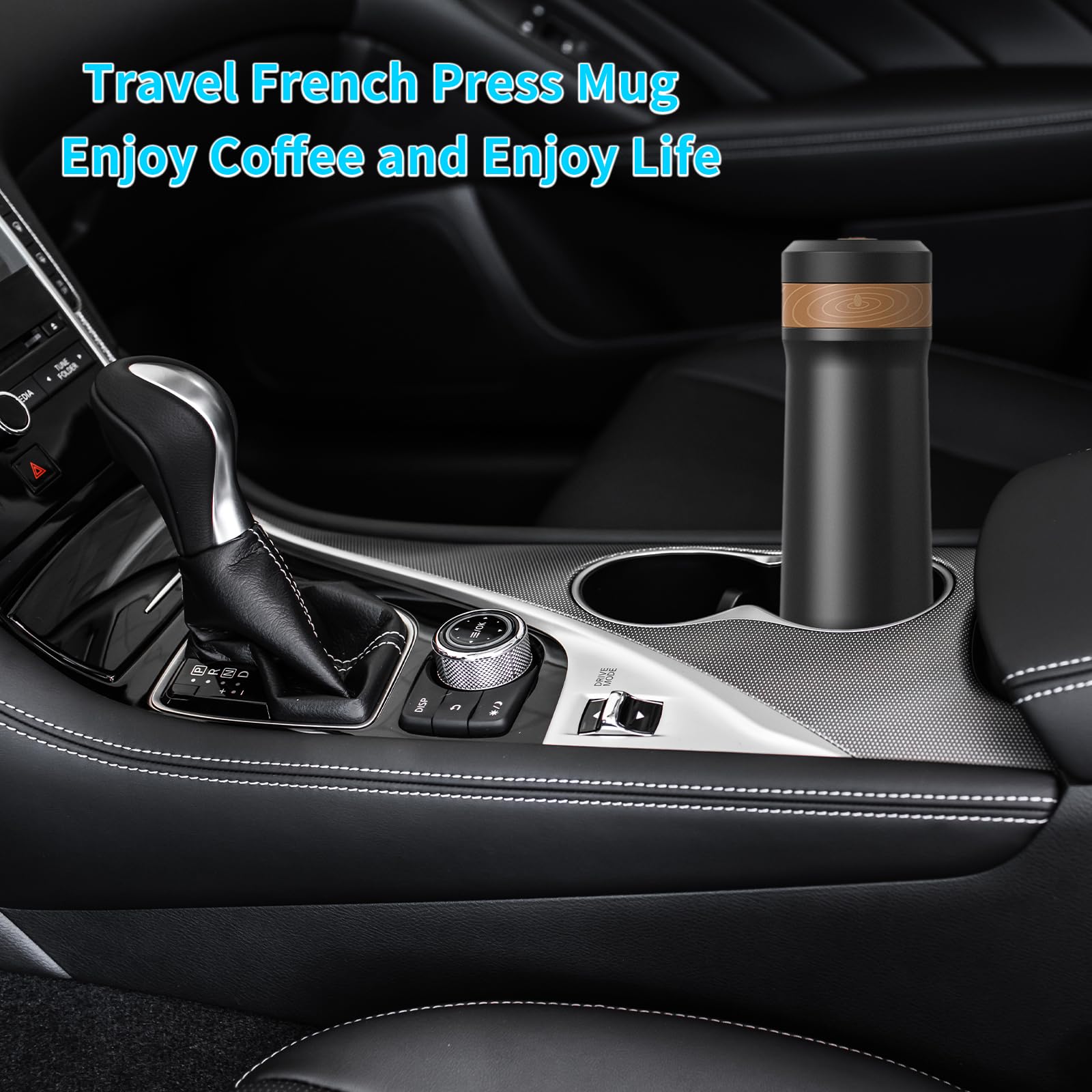 Premium Stainless Steel French Press Coffee Maker - 320ML Portable Travel Mug for Hot & Cold Brew, Vacuum Insulated - Perfect for Camping, Office & On-the-Go Coffee Lovers