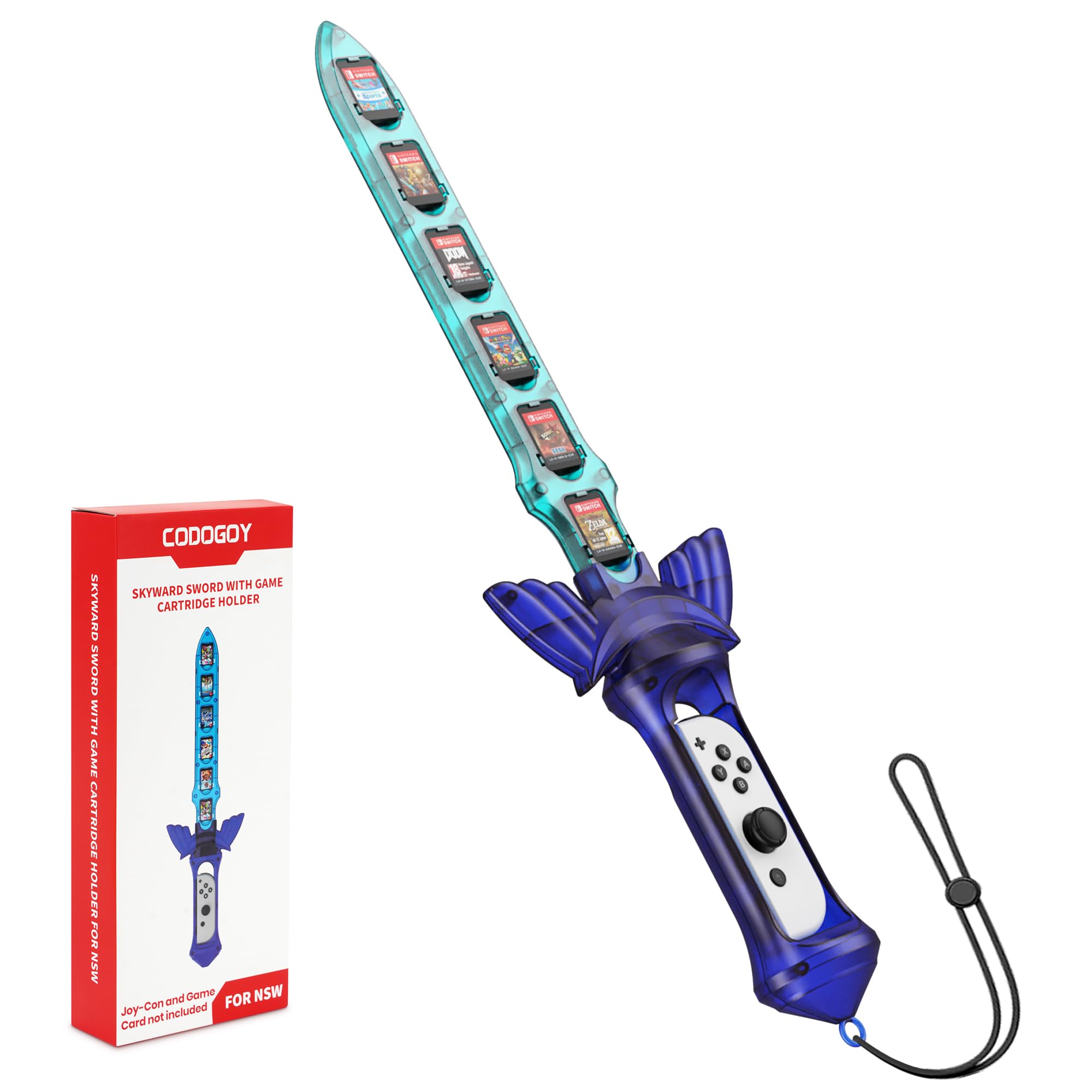 CODOGOY Switch Sword Accessory - Compatible with Switch Sports Chambara, Zelda: Tears of the Kingdom & Skyward Sword HD - Game Card Storage (1 Pack) - Perfect for Nintendo Switch Gaming & Swordplay Battles