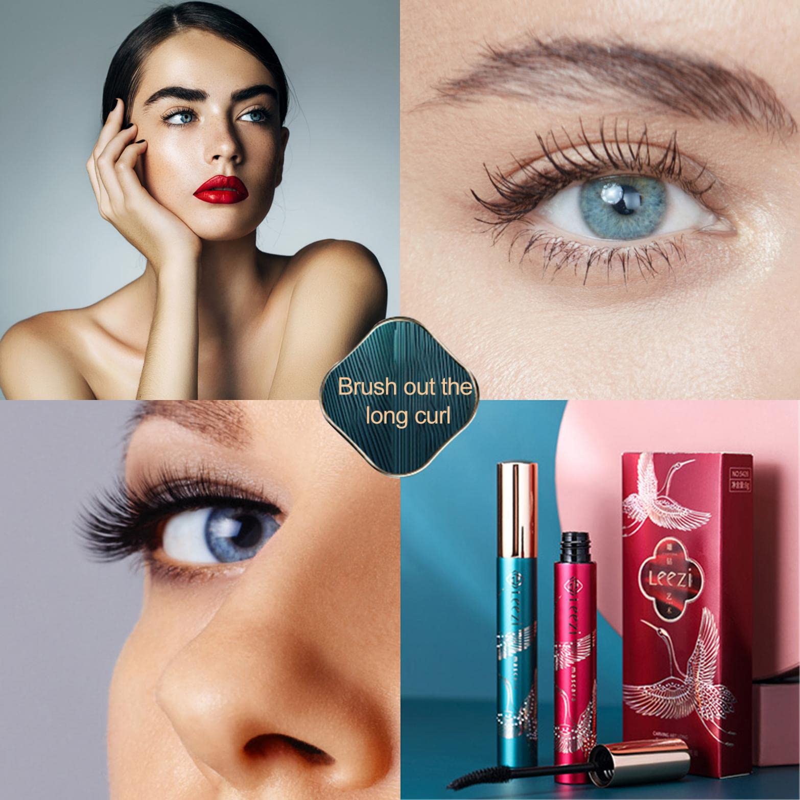 Waterproof Silk Fiber Mascara - Long Lasting, Smudge Proof, Volumizing & Lengthening for Natural Curled Lashes | Quick-Drying Formula for Everyday Makeup & Special Occasions