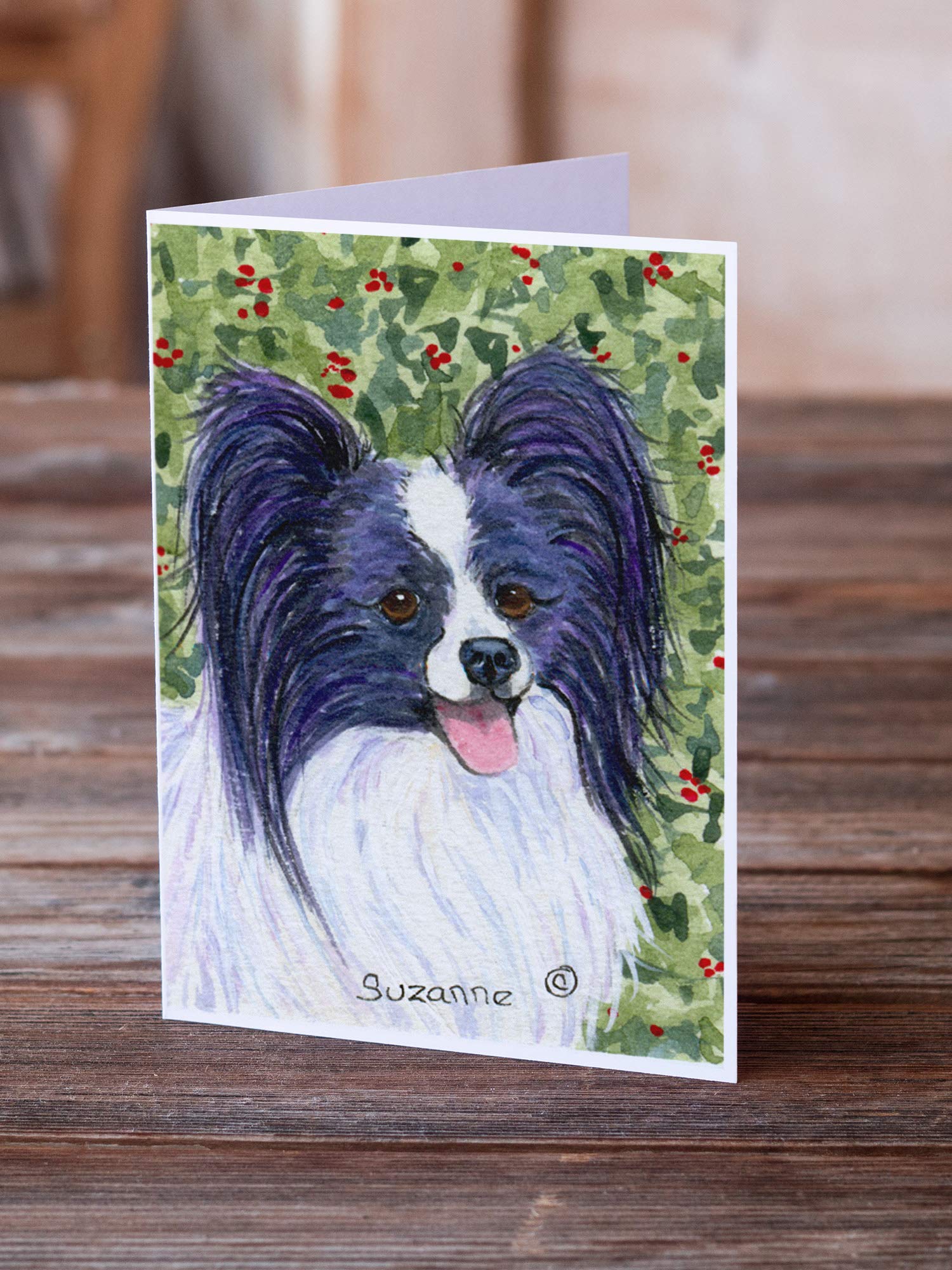Whimsical Papillon Blank Greeting Cards & Envelopes - Pack of 8 A7 Size 5x7 Note Cards for Birthdays, Thank You Notes & Special Occasions | Caroline's Treasures SS8811GCA7P
