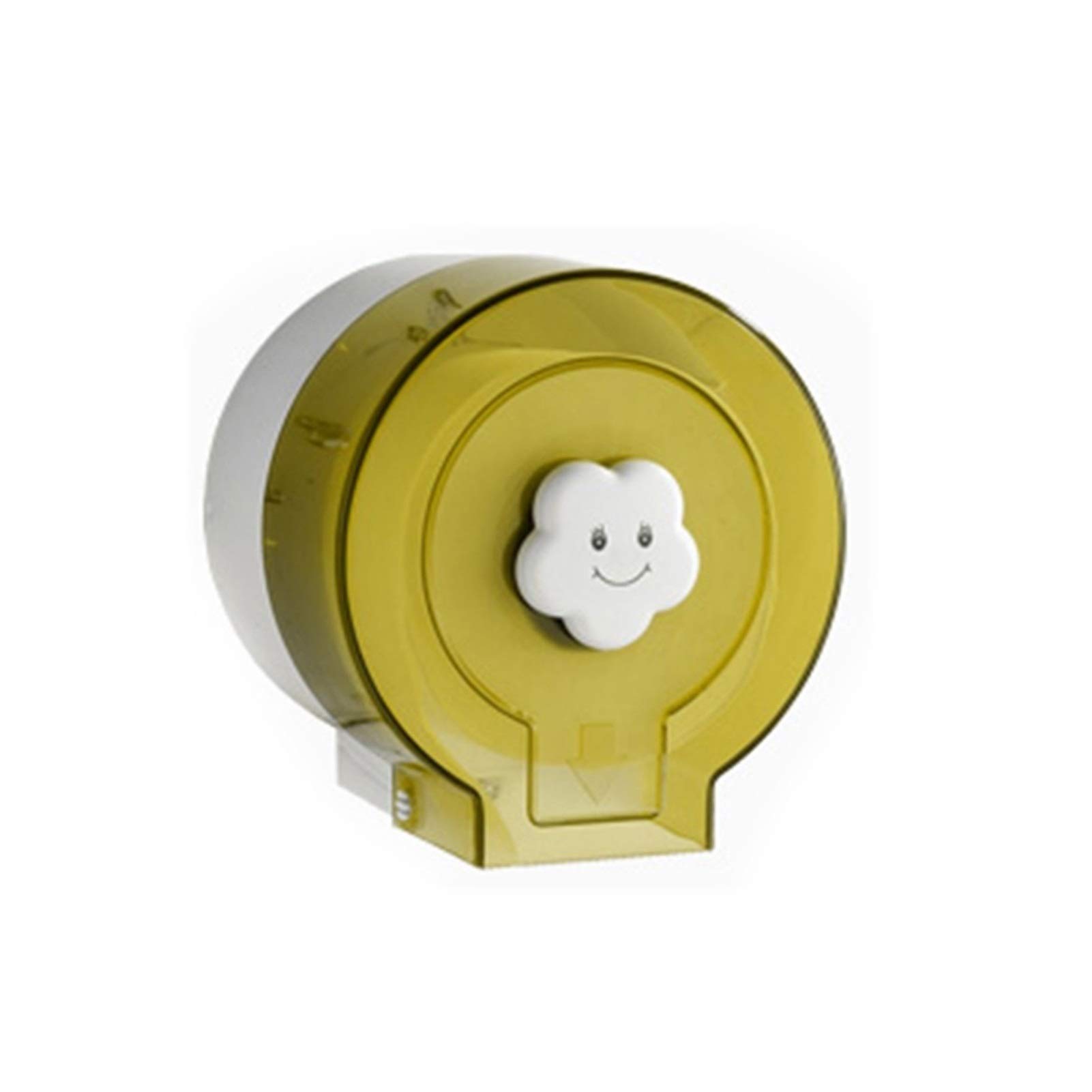 LICHUAN Wall Mount & Countertop Toilet Paper Dispenser - Paper Towel Holder for Kitchen, Bathroom & Restroom Decor - Roll Storage Organizer (Yellow) - Perfect for Home, Office & Commercial Use