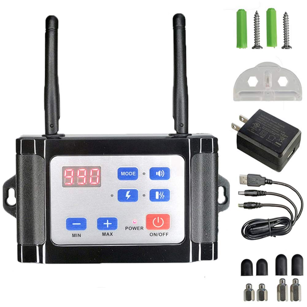 Wireless Dog Fence & Training System 2-in-1 - Electric Pet Containment with Remote Control, Adjustable Range & Distance Display, Waterproof Reflective Collar for Small Medium Large Dogs - Perfect for Backyard, Yard, Farm & Outdoor Dog Training