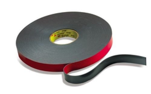 3M VHB 5925 Black Foam Bonding Tape - 1/2 Inch Width x 25 Mil Thick - Heavy Duty Double Sided Adhesive Tape for Automotive, Signage & Construction - 56230 (Price per Roll) - Perfect for Mounting Mirrors, Signs and Metal Trim