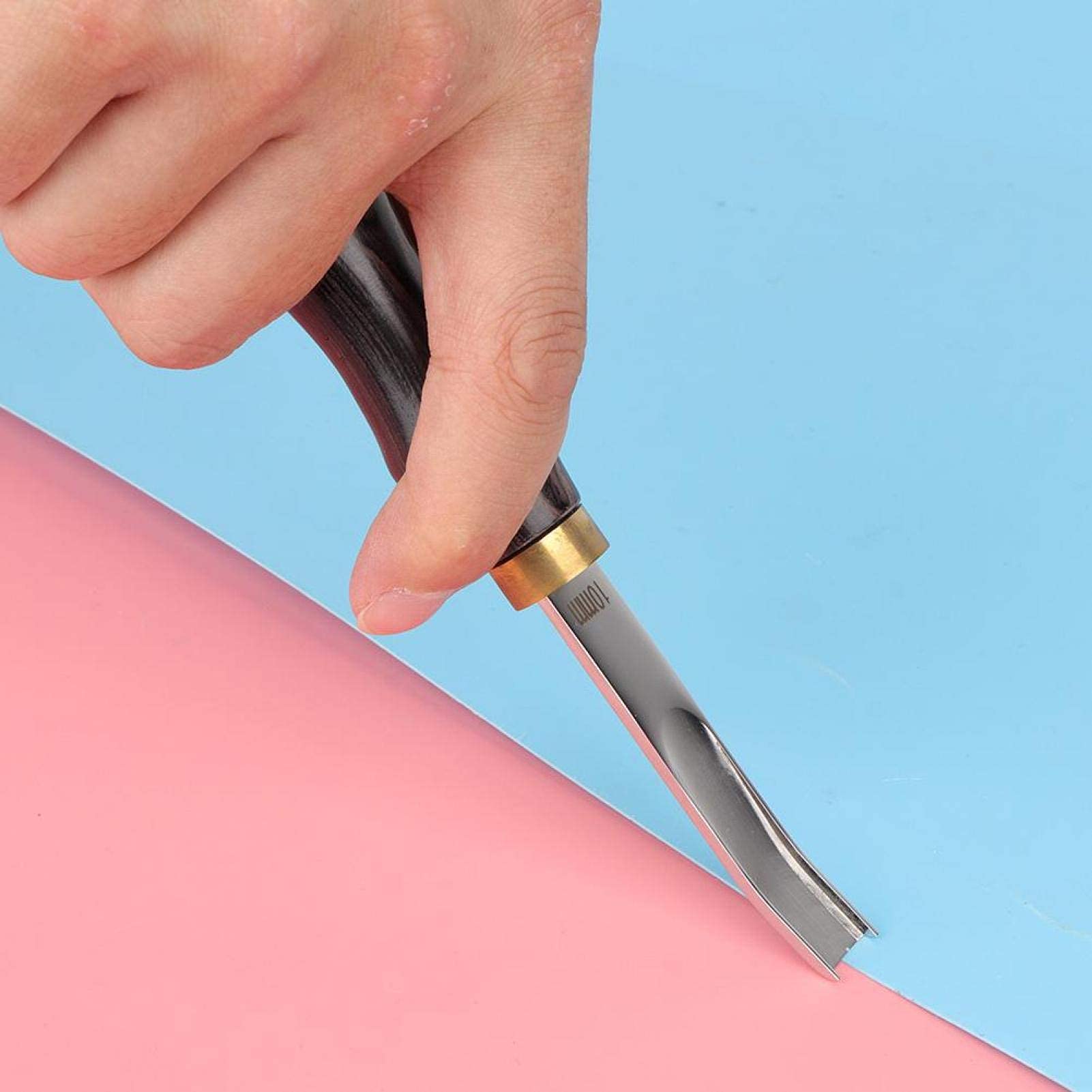 Professional Leather Edge Beveler & Skiving Tool - 10MM Wide French Mouth Leather Craft Cutting Tool for Leather Repair, DIY Projects & Leatherworking - Perfect for Belts, Wallets, Bags & Leather Accessories (Black)