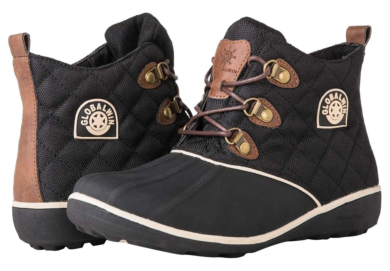 GLOBALWIN Women's Winter Ankle Boots - Waterproof Snow Boots for Women, Warm Fur Lined Slip Resistant Shoes - Perfect for Snowy Weather, Outdoor Activities & Winter Fashion