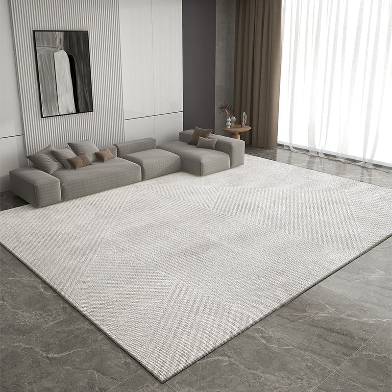 Modern Geometric Area Rug - Gray Contemporary Extra Large Rug for Living Room, Bedroom & Dining Room - Stylish Home Decor for Boho, Minimalist & Scandinavian Interior Design