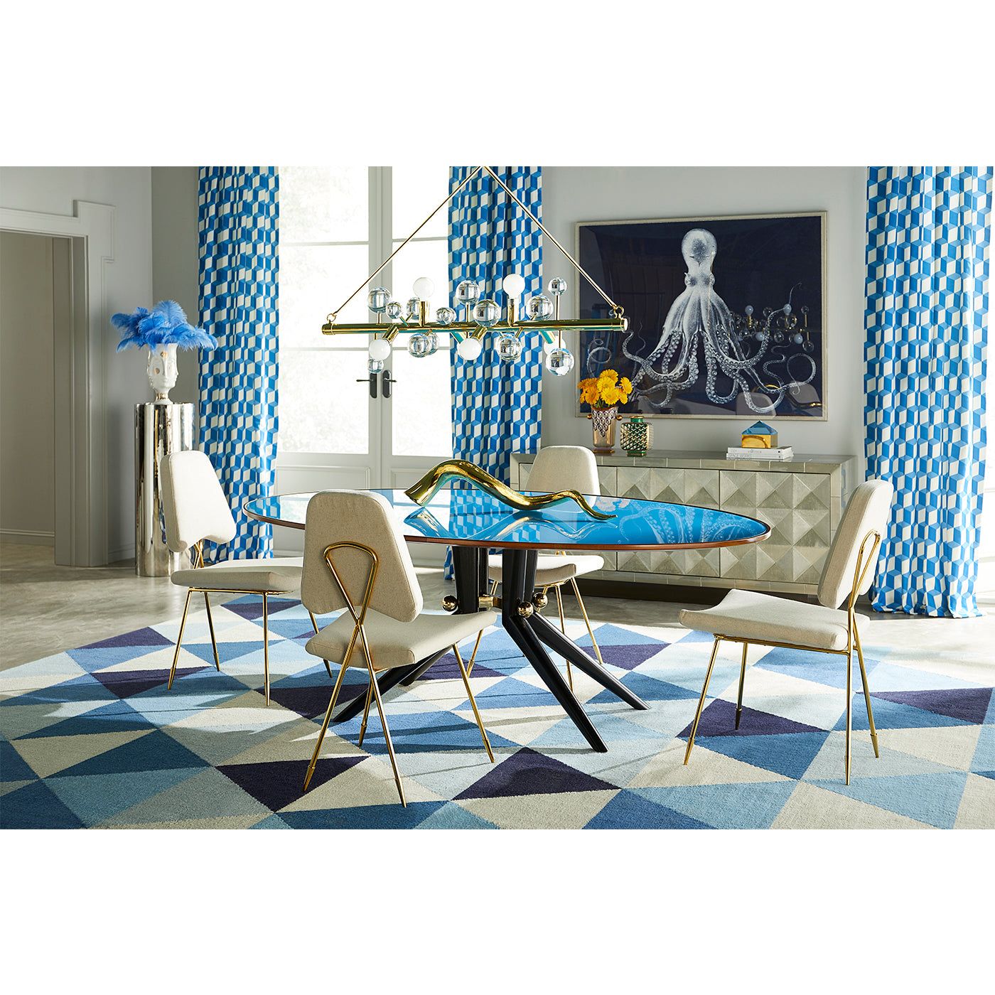 Modern Trocadero Dining Table - Elegant Wooden Kitchen Table for 6 - Perfect for Family Dinners & Entertaining Guests