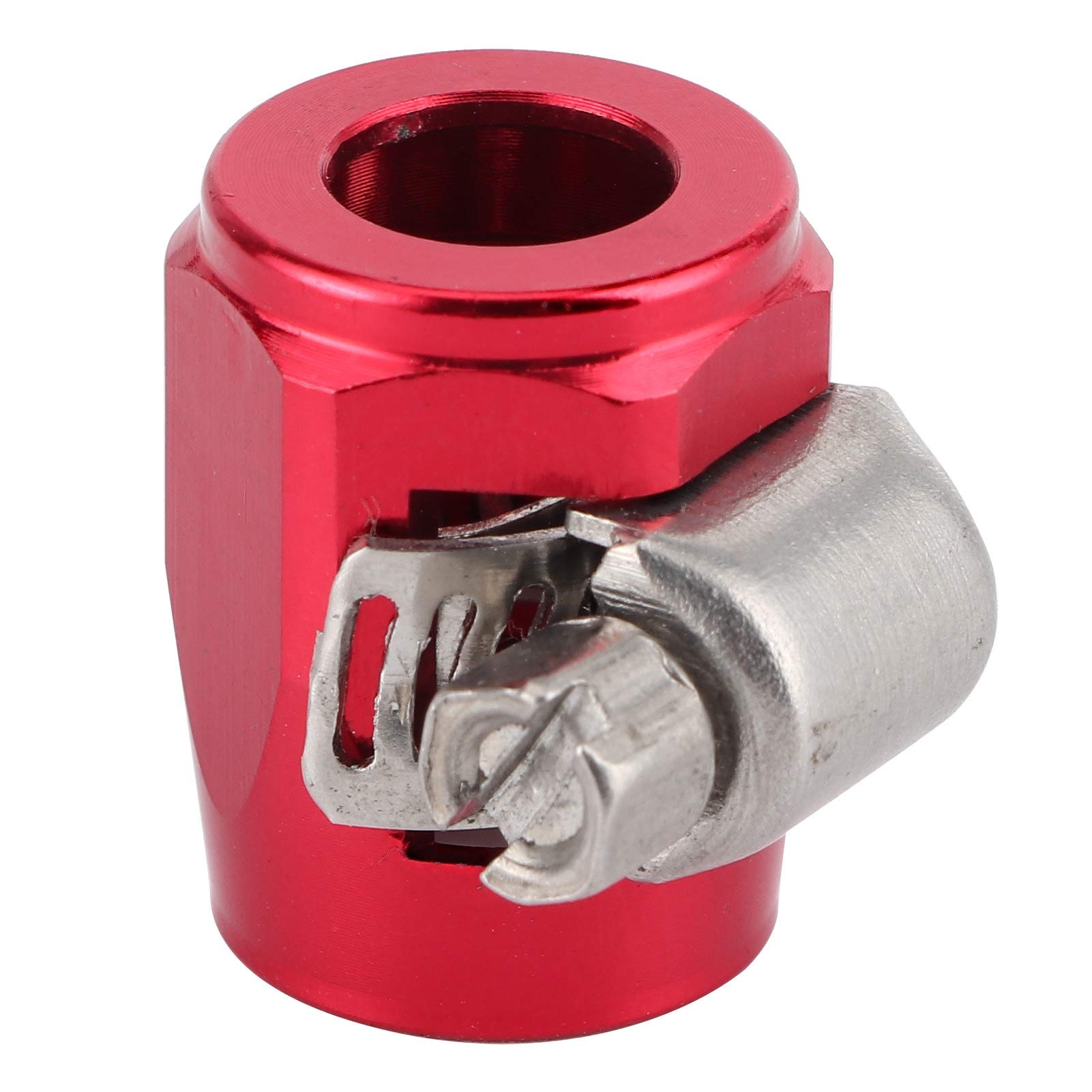 Yctze AN4 Hose Finishing Clamp Connector - Fuel, Oil, Diesel, Gas, Air & Water Hose Fastener - Heavy Duty Stainless Steel Tube Clamps (Red) - Perfect for Automotive, Marine & Industrial Applications