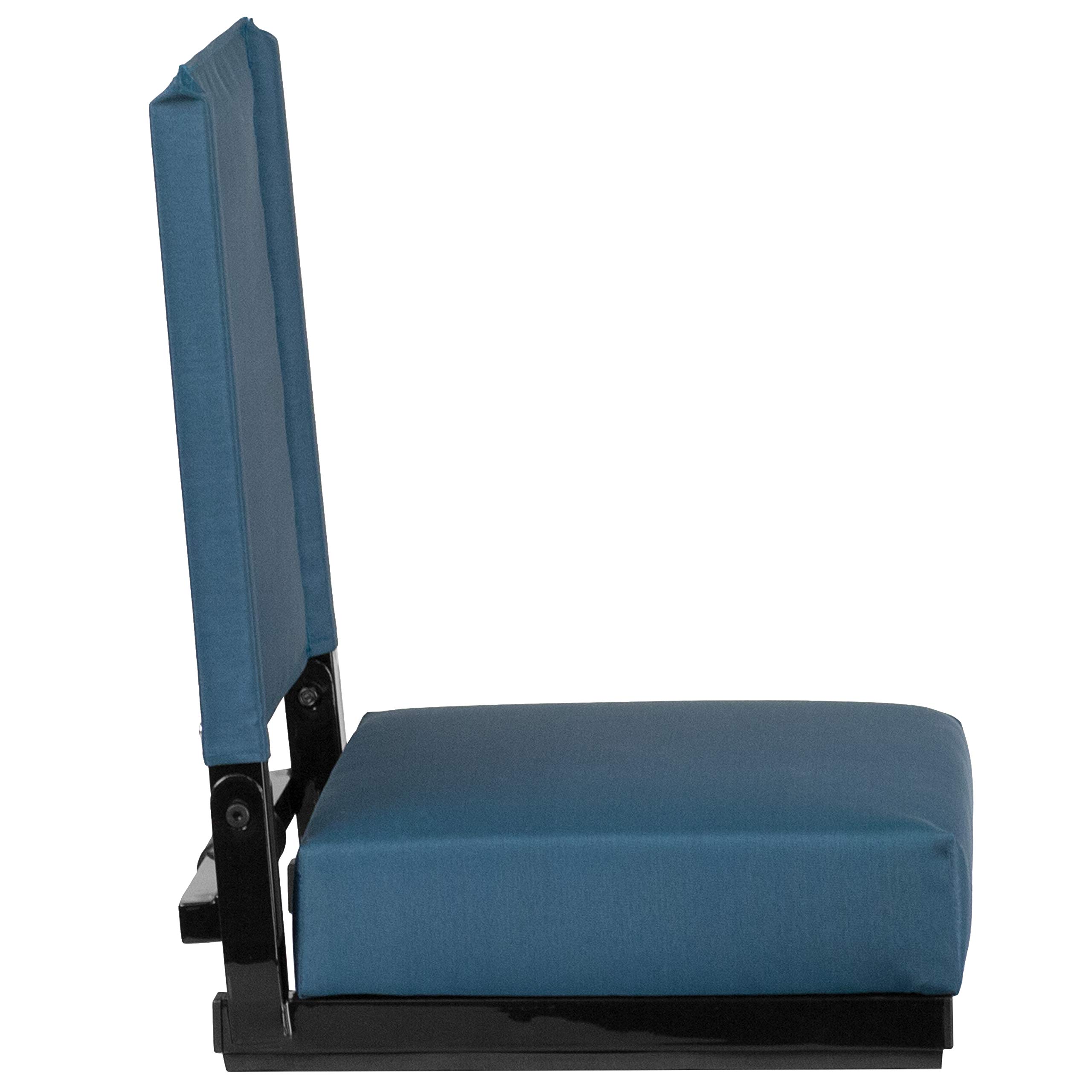Flash Furniture Grandstand Portable Stadium Seat - Foldable Padded Bleacher Chair with Carry Handle, 500 lb Capacity (Teal) - Perfect for Sports Games, Concerts & Outdoor Events