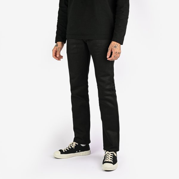 Iron Heart IH 777S SB Superblack Non-Fade 21oz Selvedge Denim Super Slim Black Jeans for Men - Premium Raw Denim Pants for Motorcycle Riding, Urban Fashion & Workwear