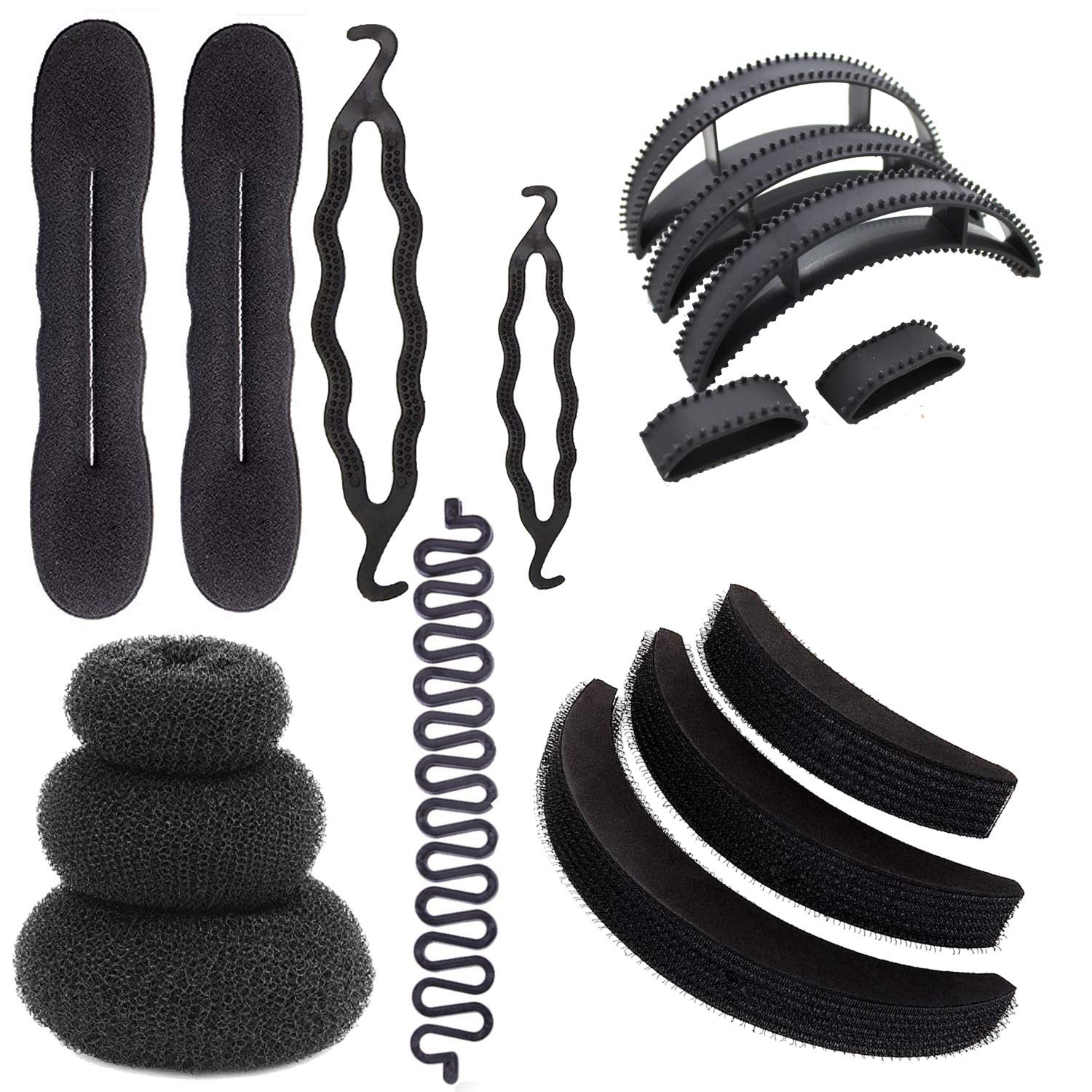 GuruEmbellish 15-Piece Black Hair Accessories Set for Women & Girls – 180g – Hair Clips, Headbands & More – Perfect for Parties, Weddings & Everyday Styling