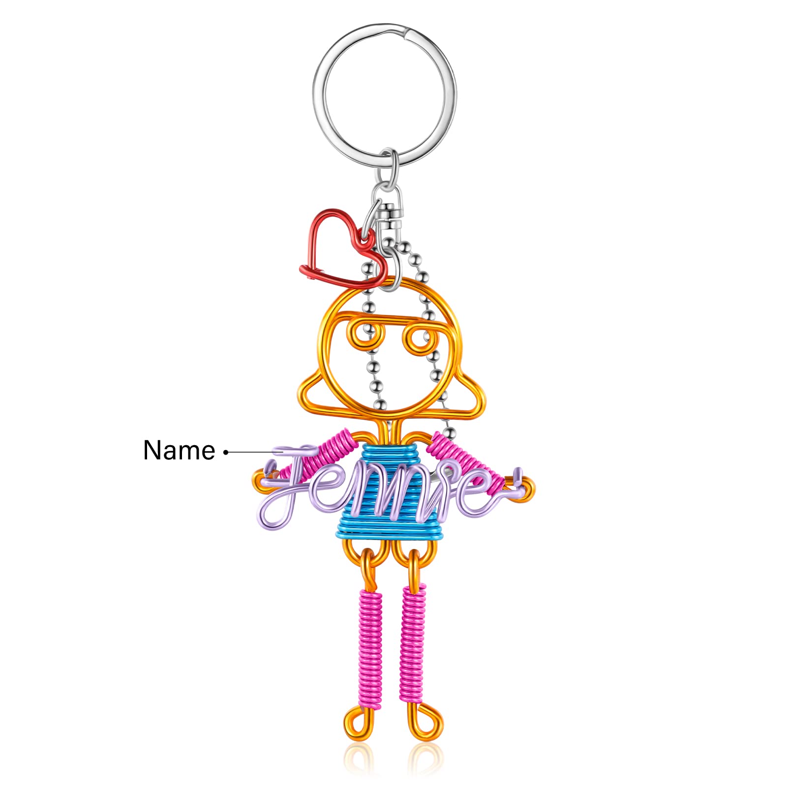 Personalized Graduation Keychain 2022 - Handmade Custom Name Key Ring - Unique Graduation Gift for Her - Perfect for High School & College Graduation Parties