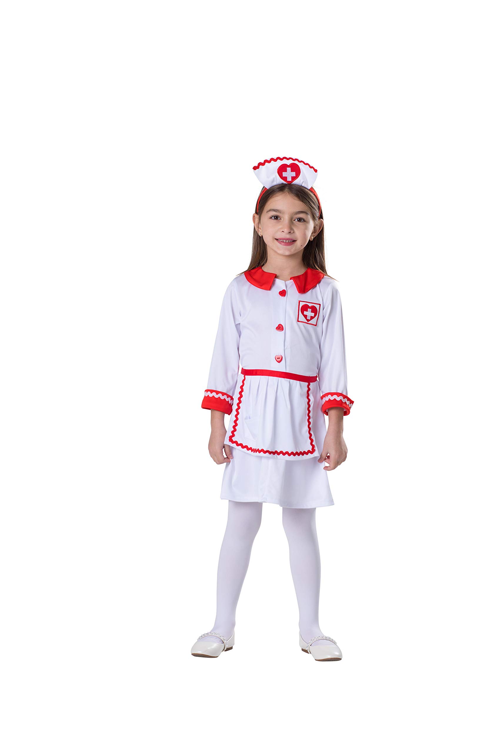 Cute Nurse Costume for Girls - Halloween Dress Up Set with Medical Accessories | Perfect for Halloween Parties, Role Play & School Events