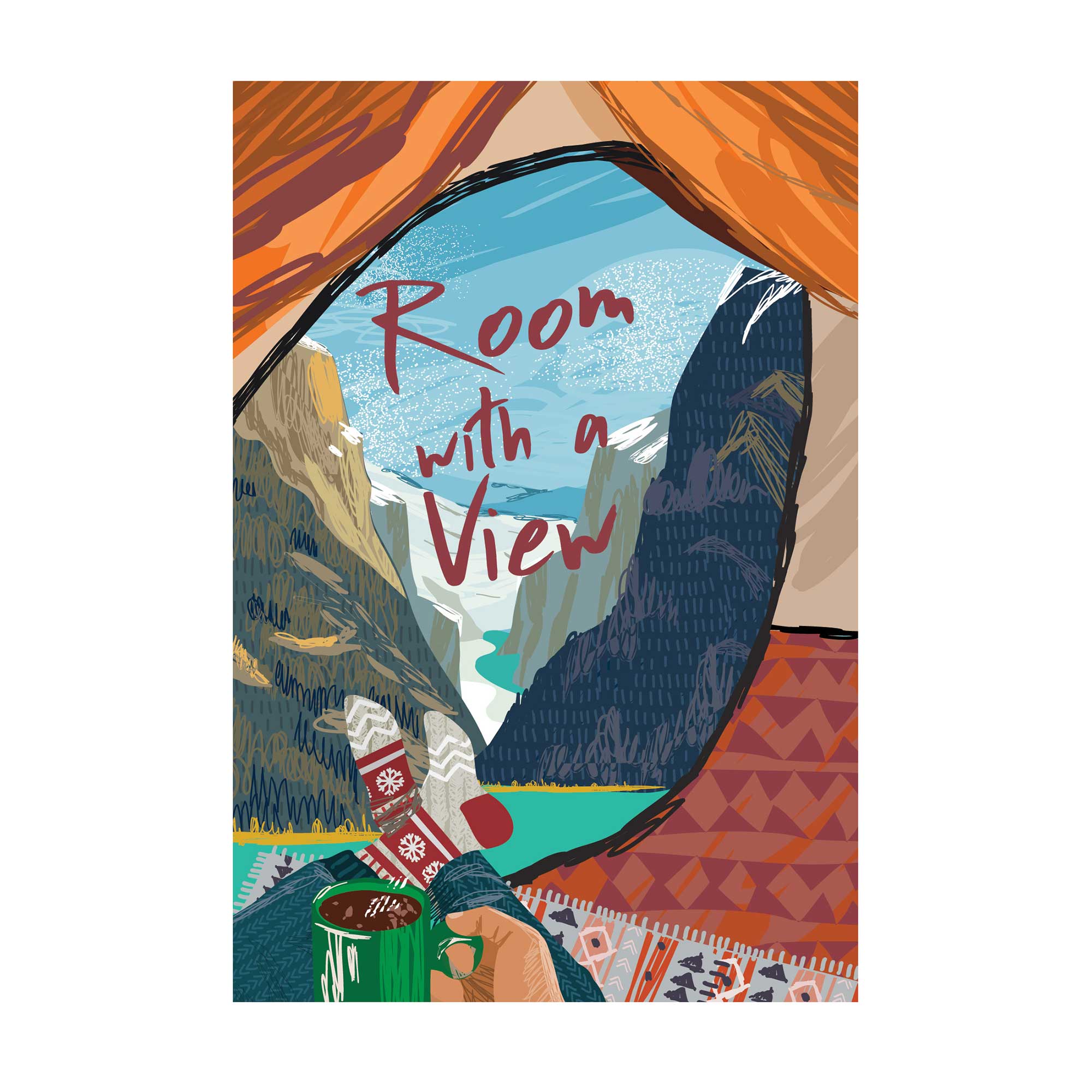 Room With A View Mini Puzzle - 500 Piece Jigsaw Puzzle for Adults & Teens - Beautiful Landscape Art - Perfect for Relaxation, Stress Relief & Family Game Night