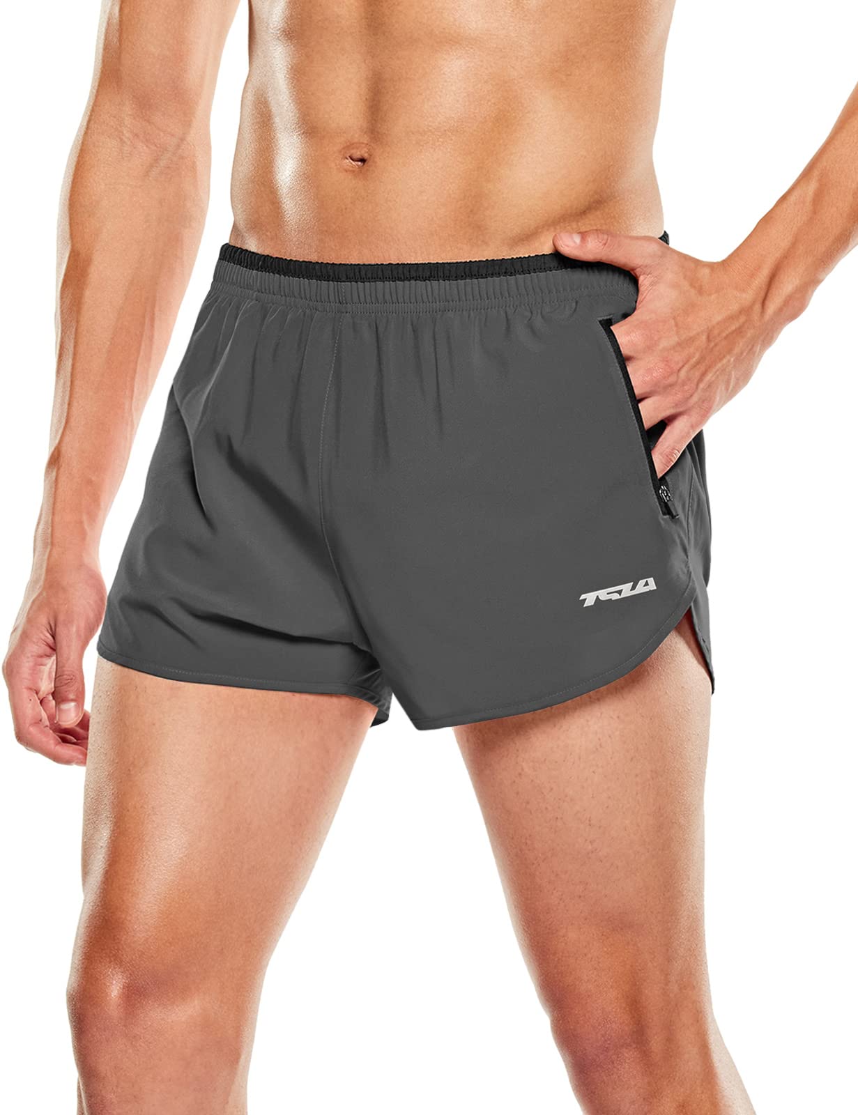 TSLA Men's 3 Inch Quick Dry Running Shorts - Breathable Mesh Workout Shorts for Jogging, Gym & Marathon Training - Lightweight Athletic Shorts for Men's Activewear & Sports Performance