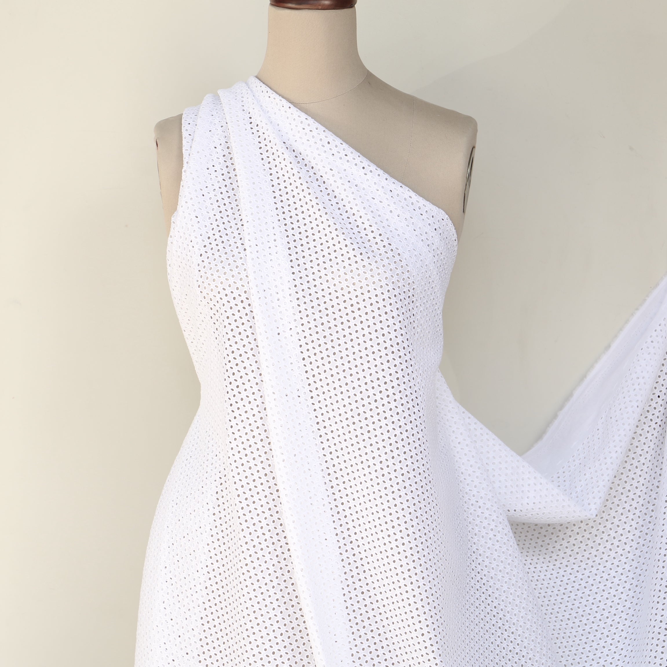 Premium Dobby White Fabric - Soft & Breathable Cotton Material for Dresses, Shirts & Home Decor | Perfect for Sewing, Crafting & DIY Projects
