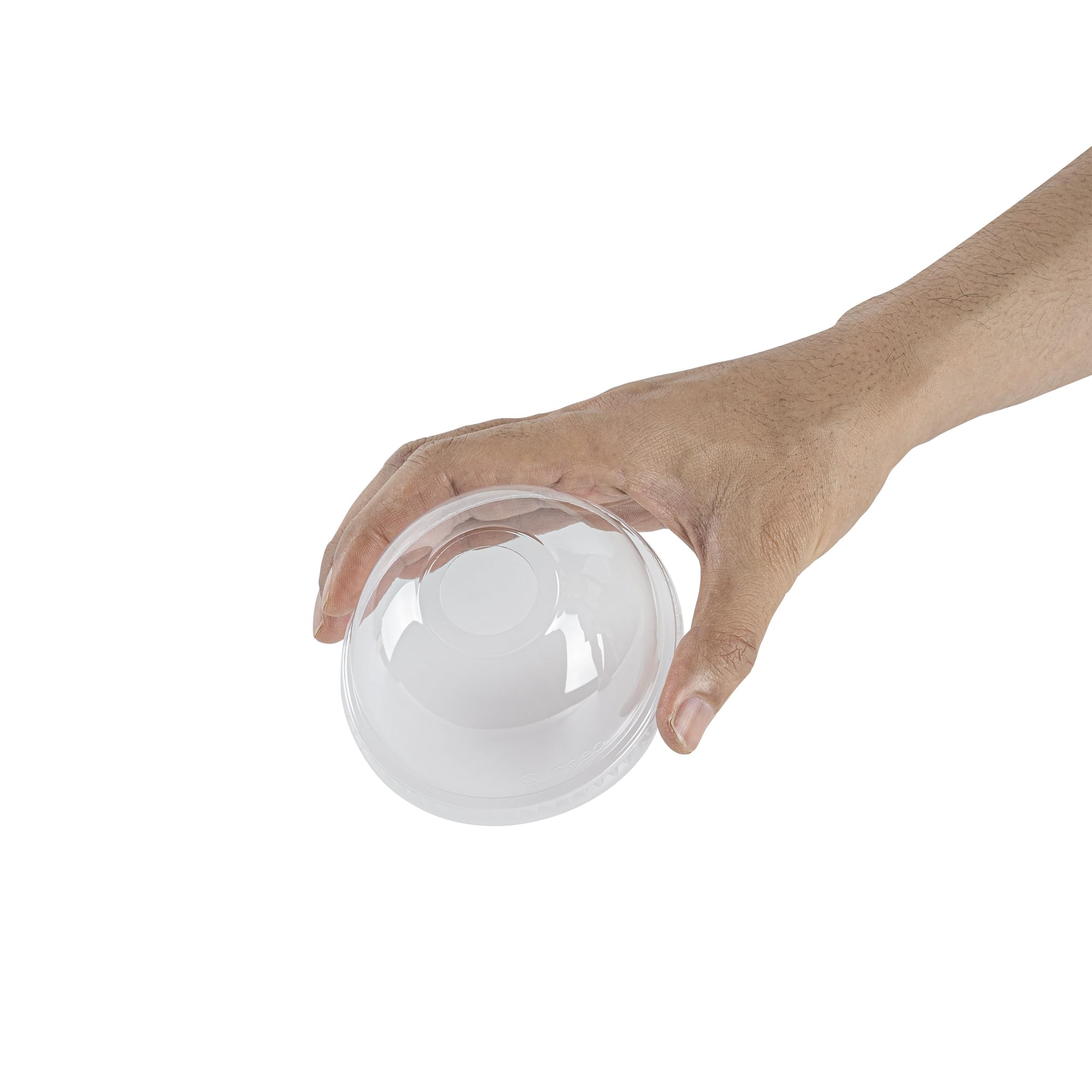 Visage Dome Lids for 9, 12 & 16 Oz Disposable Cups - 100 Clear Plastic Drinking Cup Lids with Straw Slot | Recyclable & BPA-Free | Perfect for Restaurants, Cafes, and Takeout Services