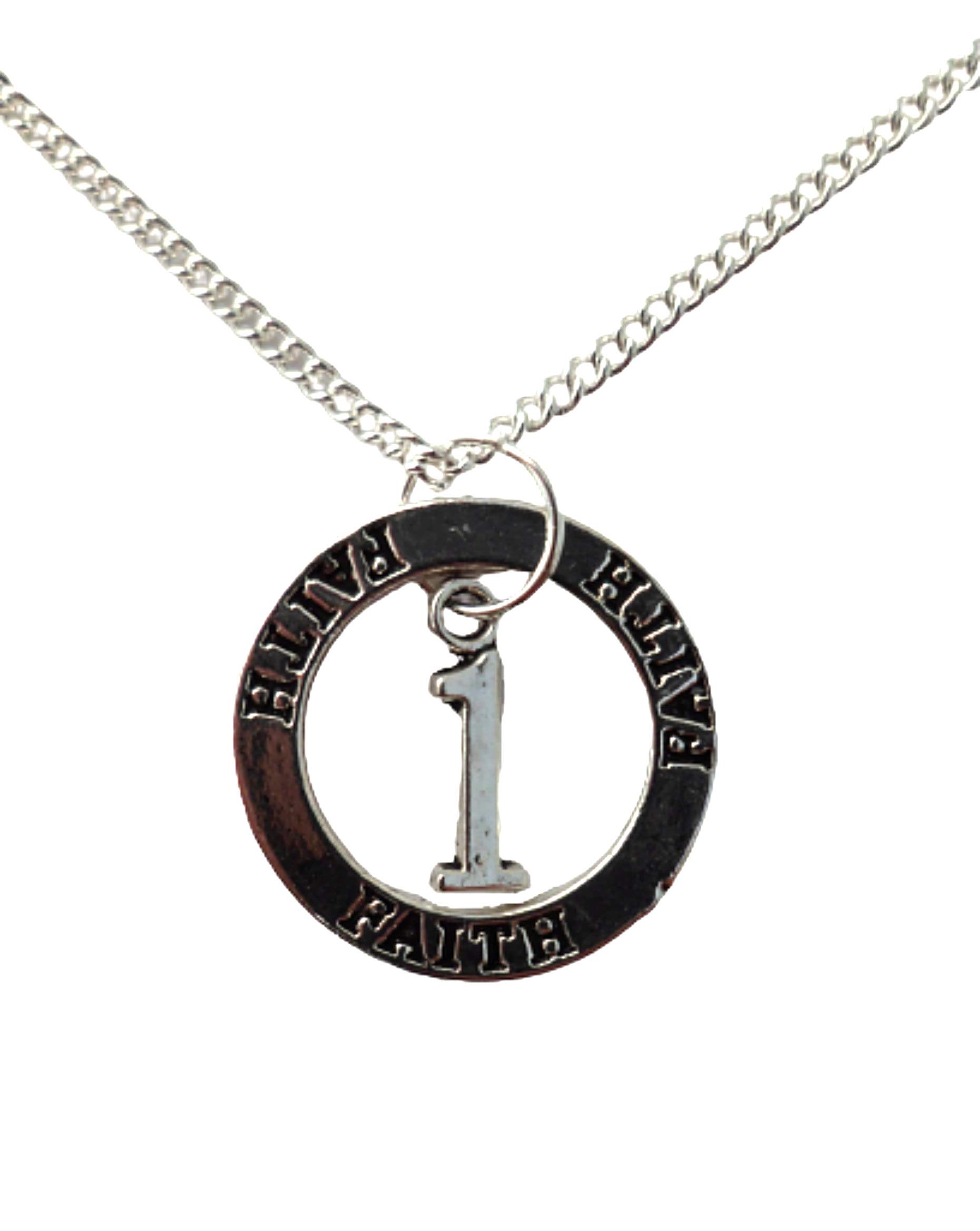 Silver Plated Number 1 Charm Necklace for Birthday & Anniversary Gifts