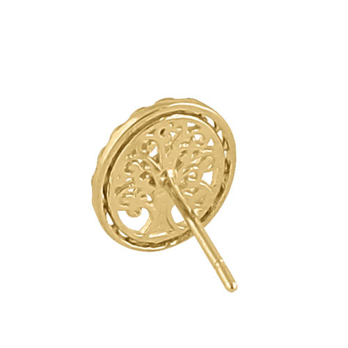 14K Yellow Gold Tree of Life Earrings for Women - Dainty Solid Gold Nature Inspired Jewelry - Perfect for Everyday Wear, Gifts & Special Occasions