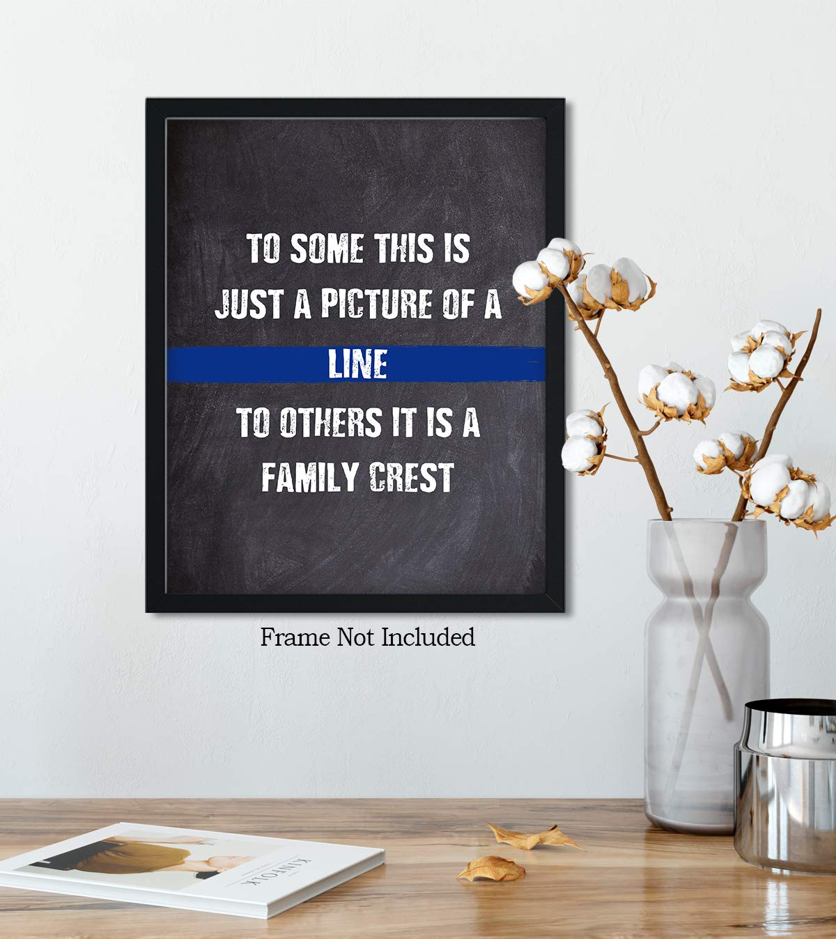Govivo Family Crest Wall Art Print - 8x10 Unframed Dark Gray Background Photo Paper Decor | Perfect for Home, Office & Gift Giving