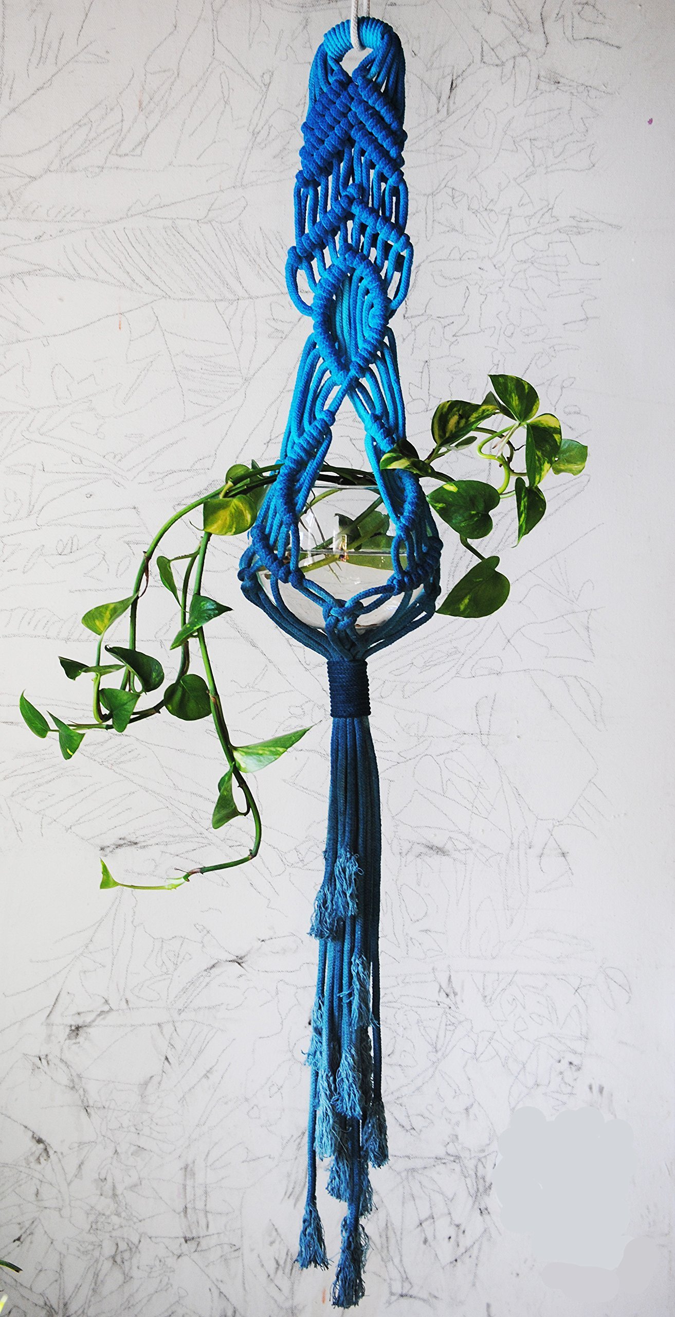 Handmade Macrame Plant Hanger for Indoor Outdoor Decor - Boho Wall Hanging Planter for Home, Garden, Patio & Balcony | Perfect for Succulents, Spider Plants & Hanging Greenery
