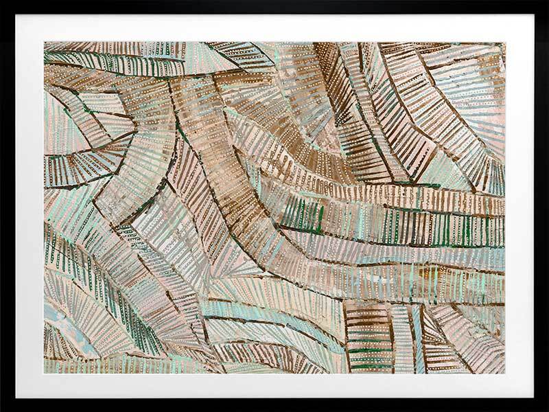 Dhala bu nya Bula Green Framed Art Print - Modern Botanical Wall Decor for Living Room, Bedroom & Office