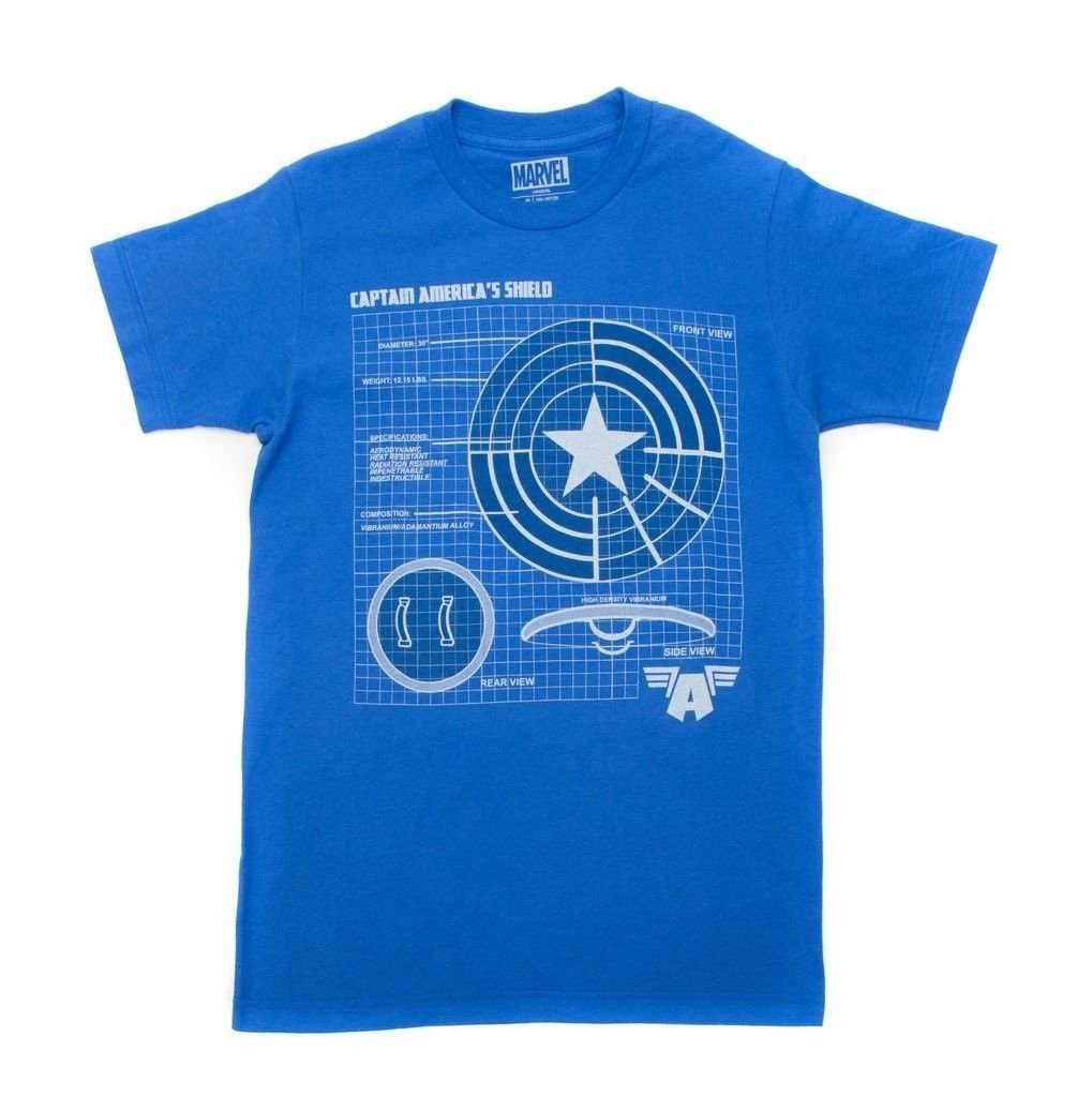 Captain America Shield Exclusive Graphic T-Shirt for Men - Superhero Marvel Fan Apparel for Cosplay & Casual Wear