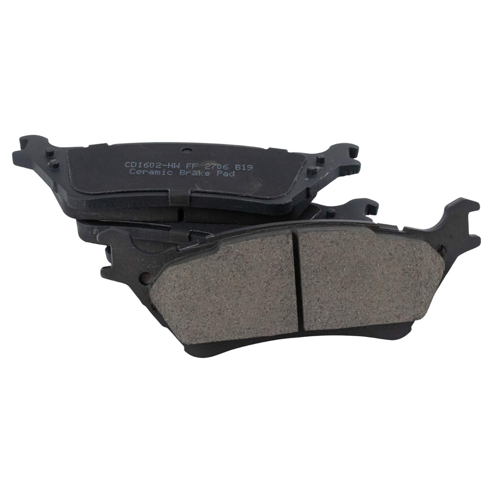 TRQ Premium Ceramic G-Coated Rear Performance Brake Pad & Rotor Kit for 2012-2016 Ford F-150 - Includes Brake Calipers, Pads & Rotors - Ideal for Heavy-Duty Towing & Off-Road Driving