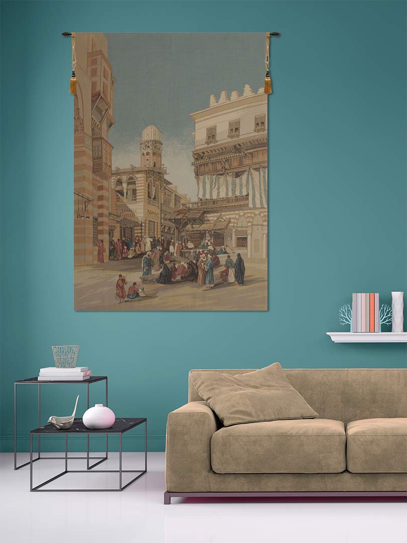 Charlotte Home Furnishings European Tapestry Wall Hanging - 35x52 Inch Cotton Viscose Polyester Blend - Medieval Style Decor for Living Room, Bedroom & Dorm