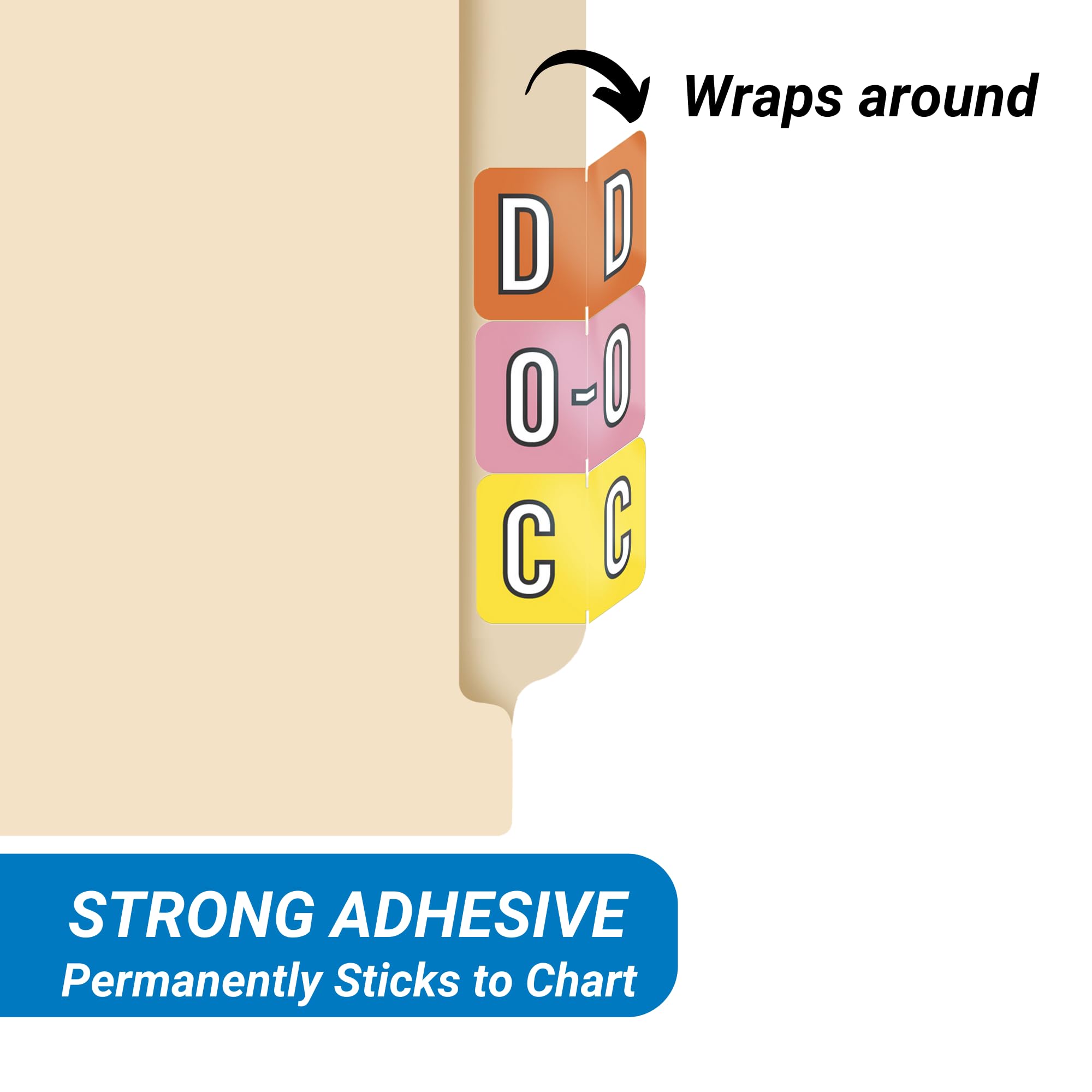 Alphabet Labels for File Folders - A to Z Plus Mc Complete Set (6075 Labels, 225 Stickers per Letter) | Compatible with Barkley/Sycom FABKM-BRAM Series | Office Organization, Medical Records, School Filing System